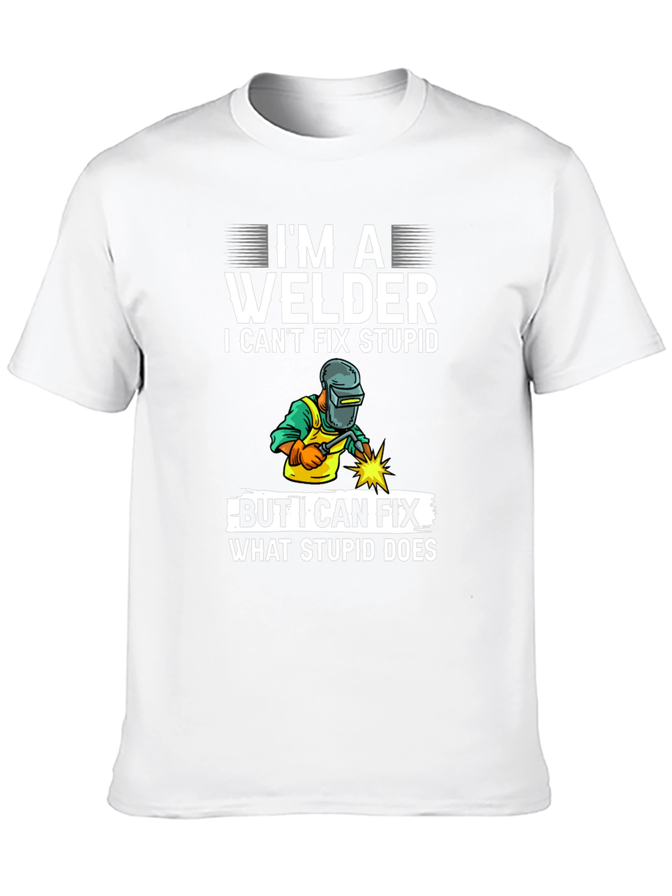 Black I'm A Welder Funny T-Shirt view 10
