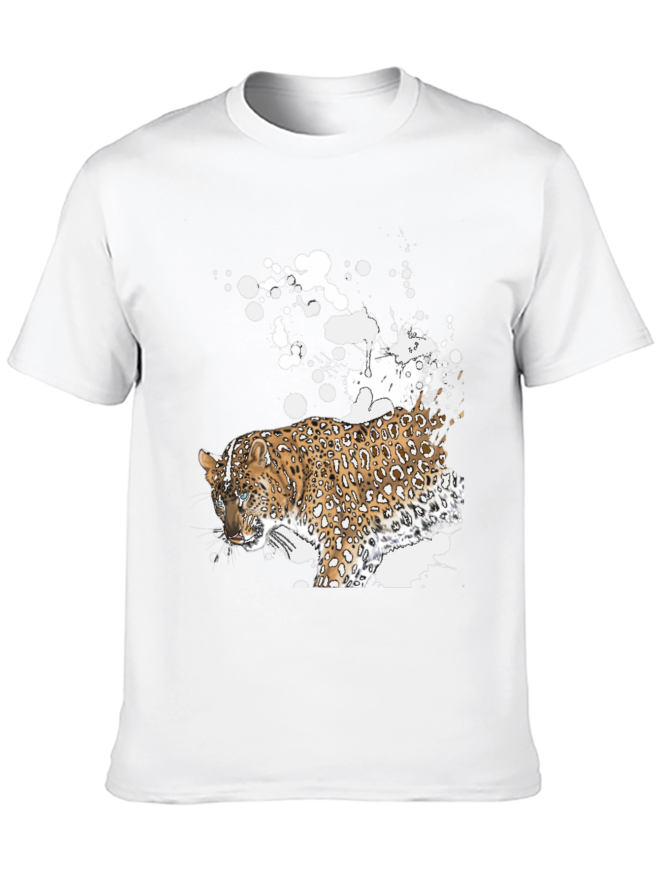 Black Leopard Graphic Black T-Shirt - Men's Fashion view 10