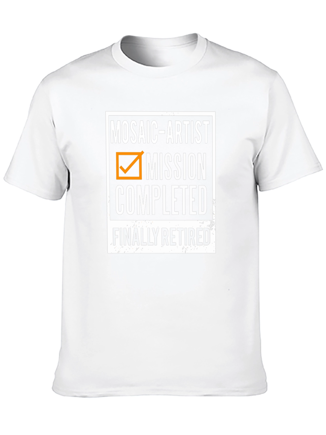 Black Mosaic Artist Retirement T-Shirt - Mission Completed view 10