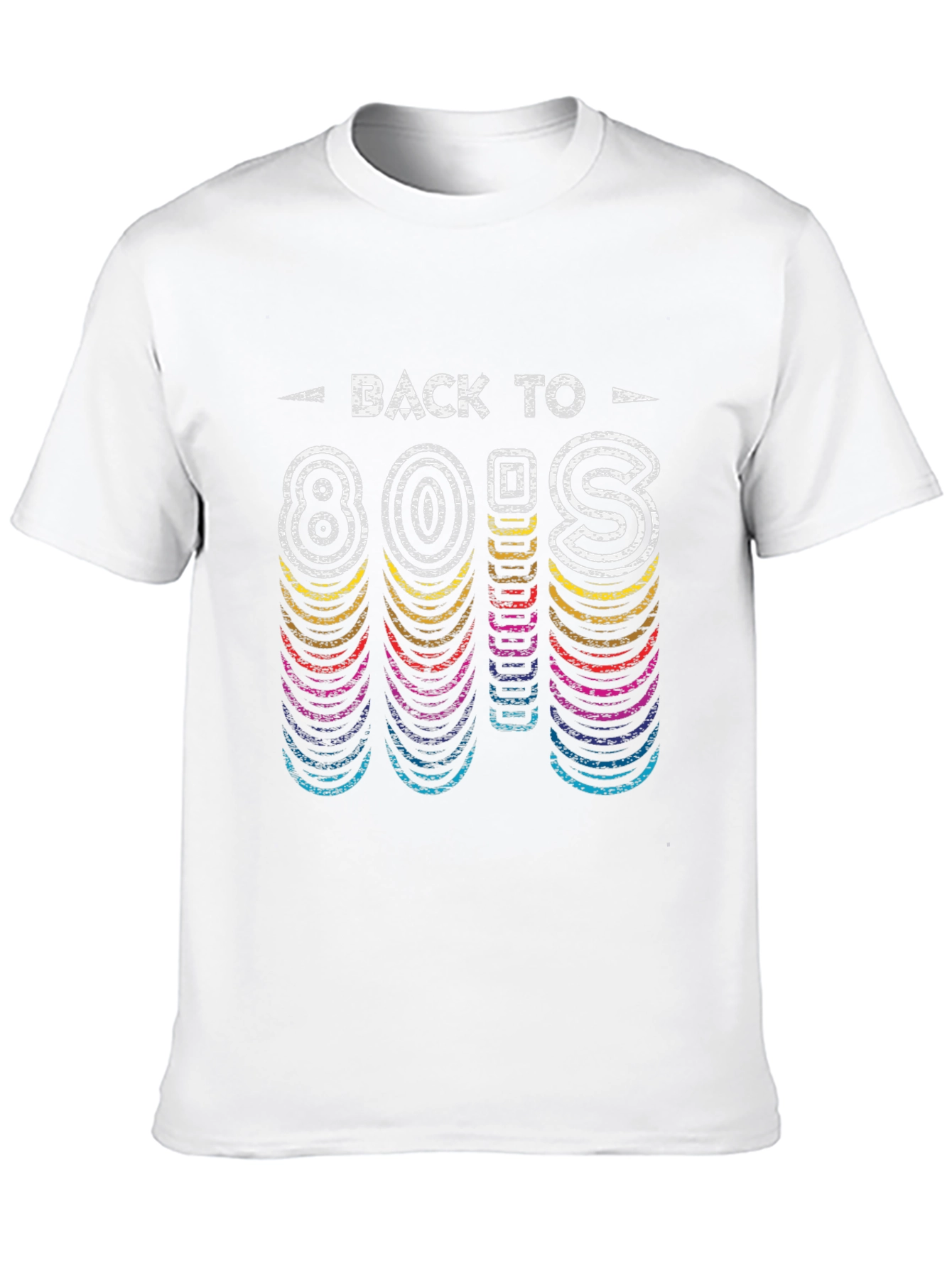Black Back to 80's Retro Style Black T-Shirt view 10