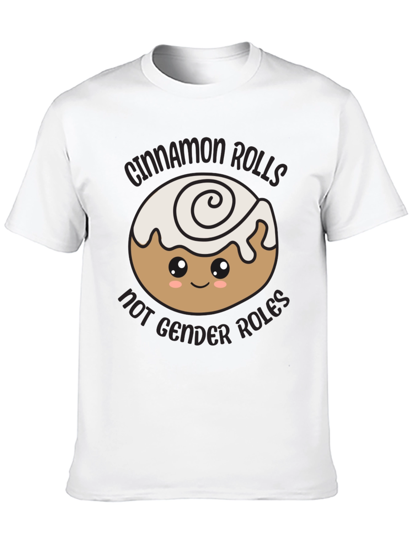 Black Cinnamon Rolls Not Gender Roles T-Shirt view 10