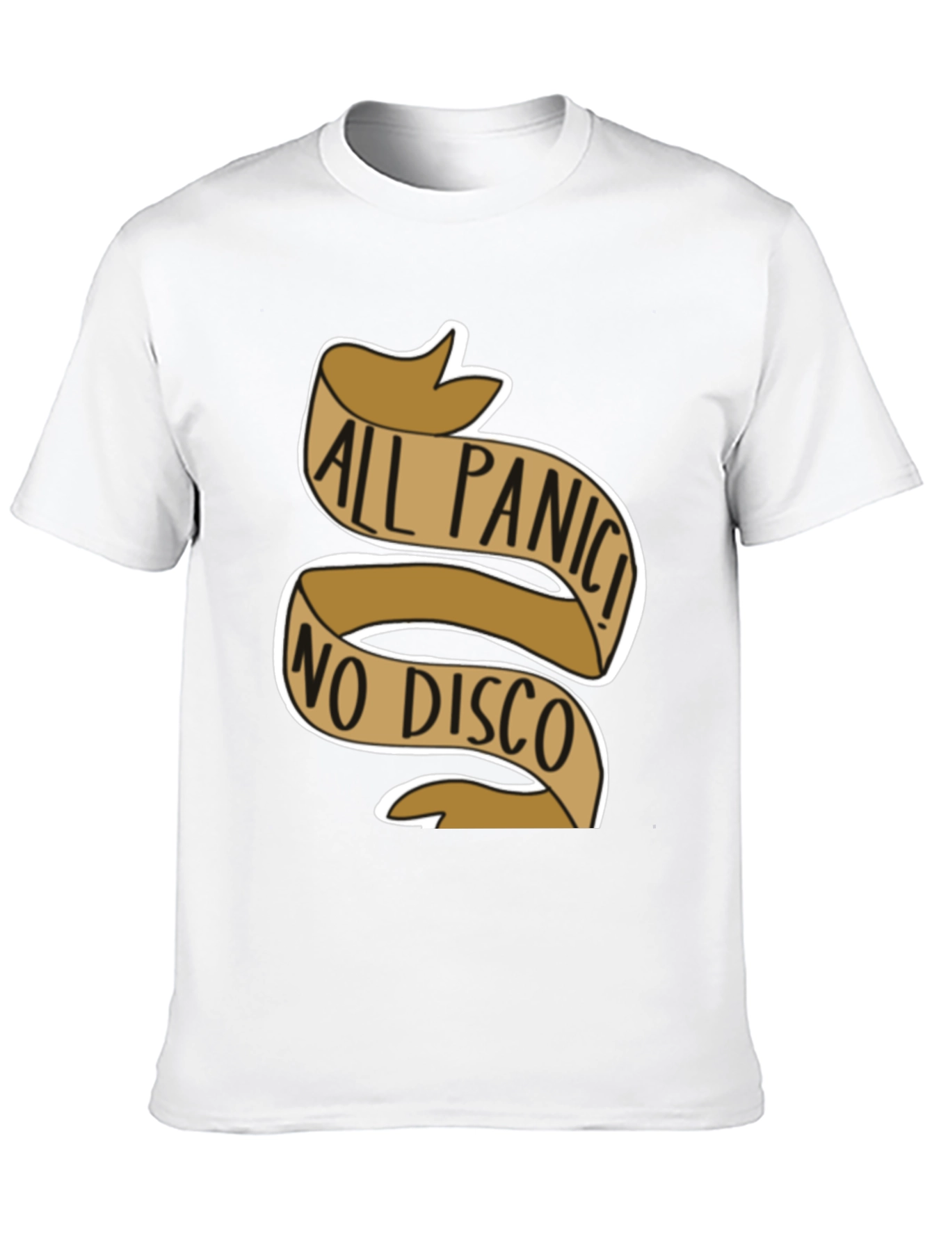 Black All Panic No Disco Graphic T-Shirt view 10