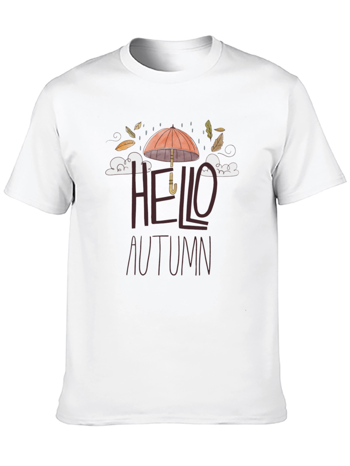 Black Hello Autumn Graphic Tee - Stylish Fall Season Shirt view 10
