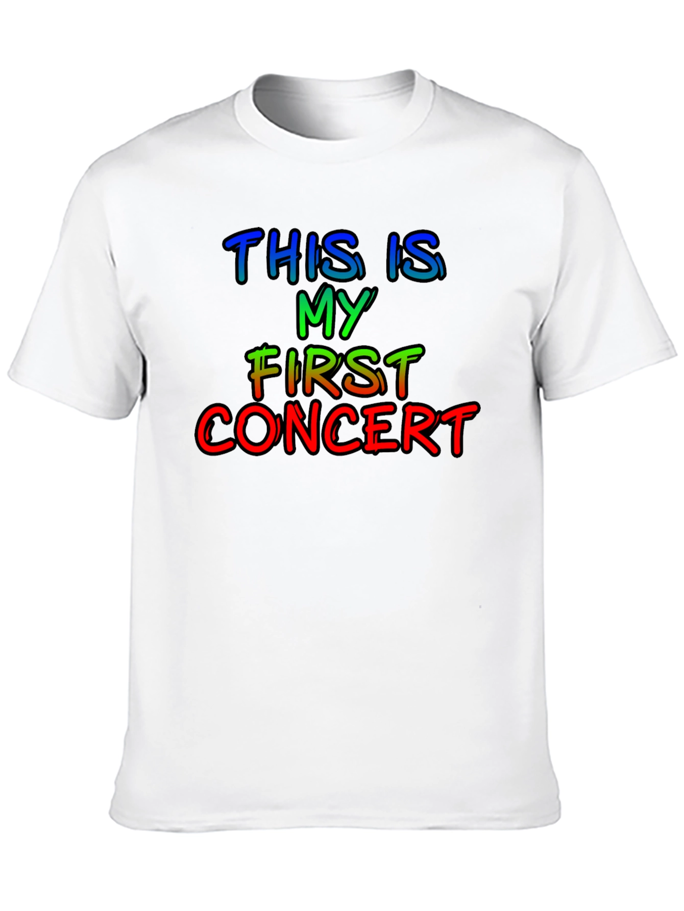 My First Concert T-Shirt - Rainbow Text - 10