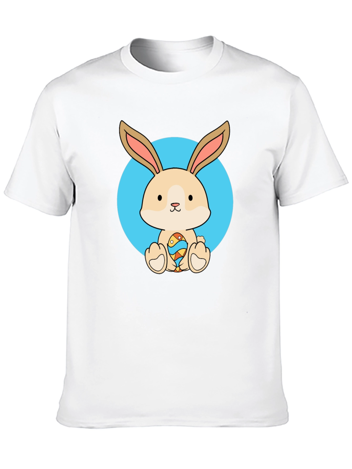 Black Cute Bunny Easter Egg Black T-Shirt view 10