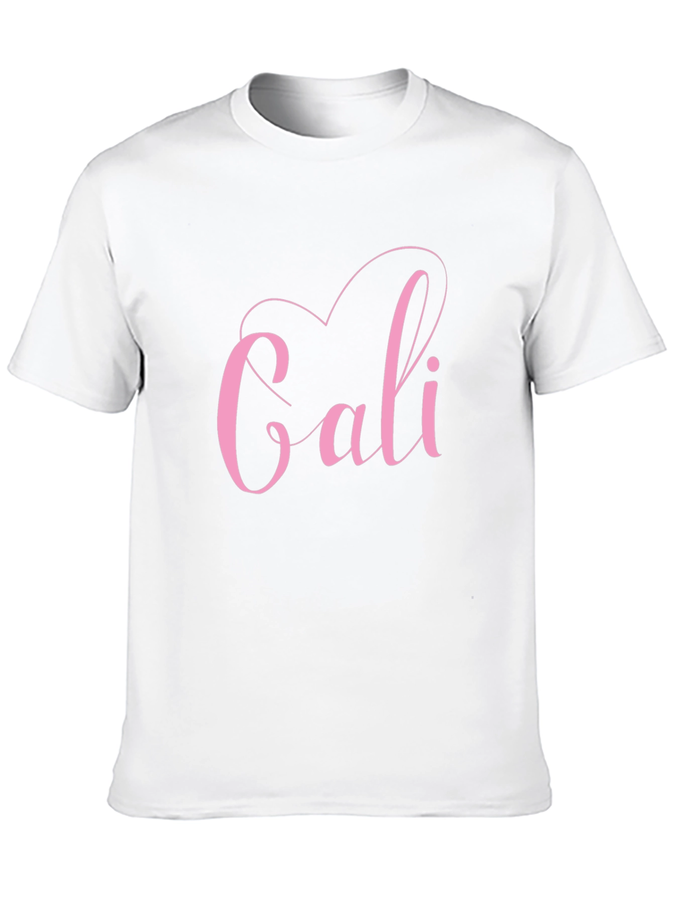 Black Stylish Cali Heart Graphic Tee - Trendy Black T-Shirt view 10