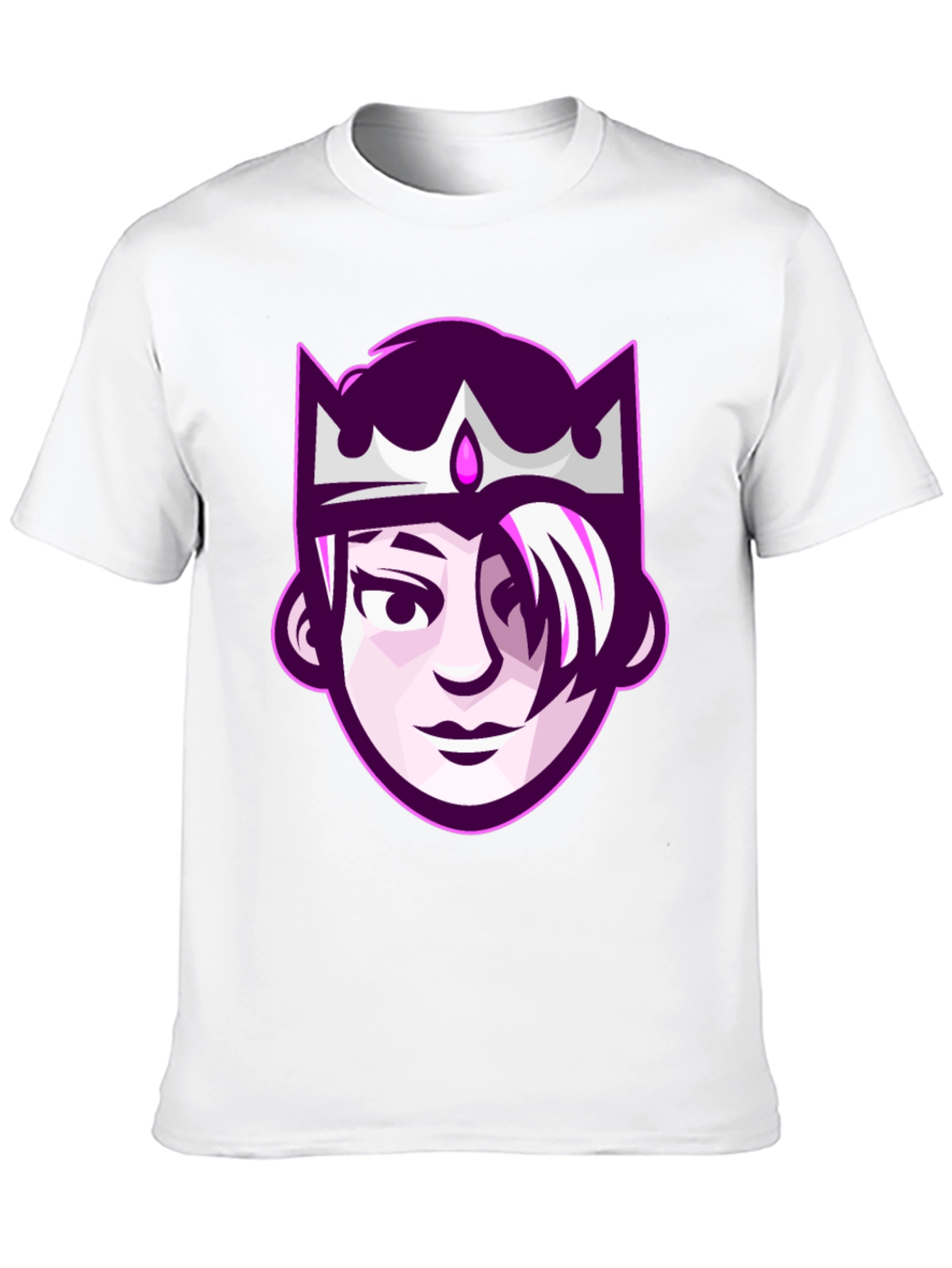 Black Queen Cartoon Graphic Tee - Black Unisex T-Shirt view 10