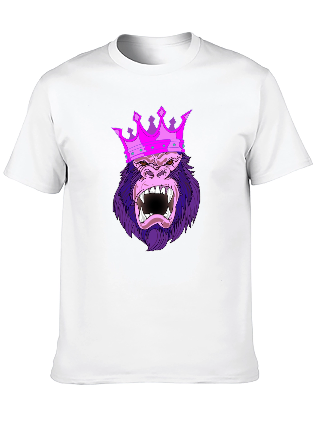 Black King Kong T-Shirt - Gorilla Crown Graphic Tee view 10