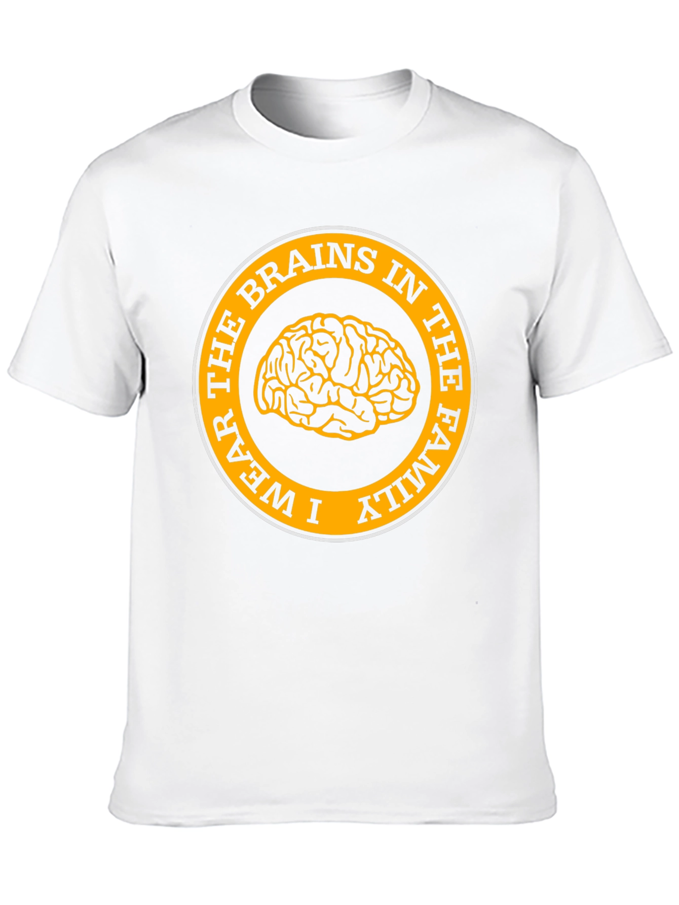 Black I Wear the Brains in the Family T-Shirt view 10