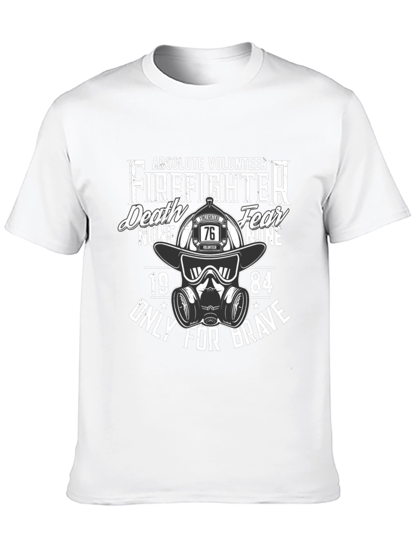 Black Firefighter Volunteer Graphic Tee view 10