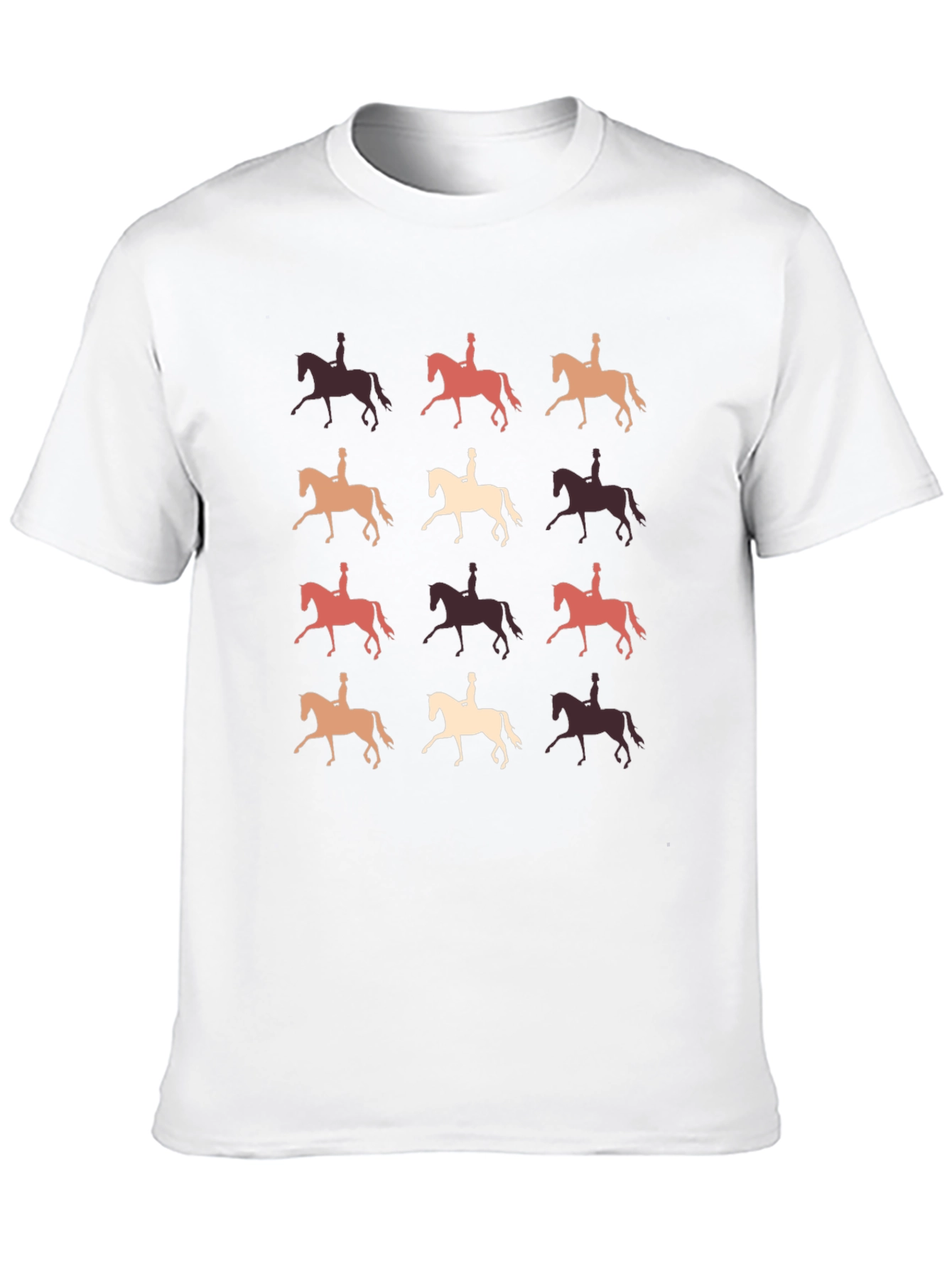 Black Retro Horse Riding T-Shirt view 10