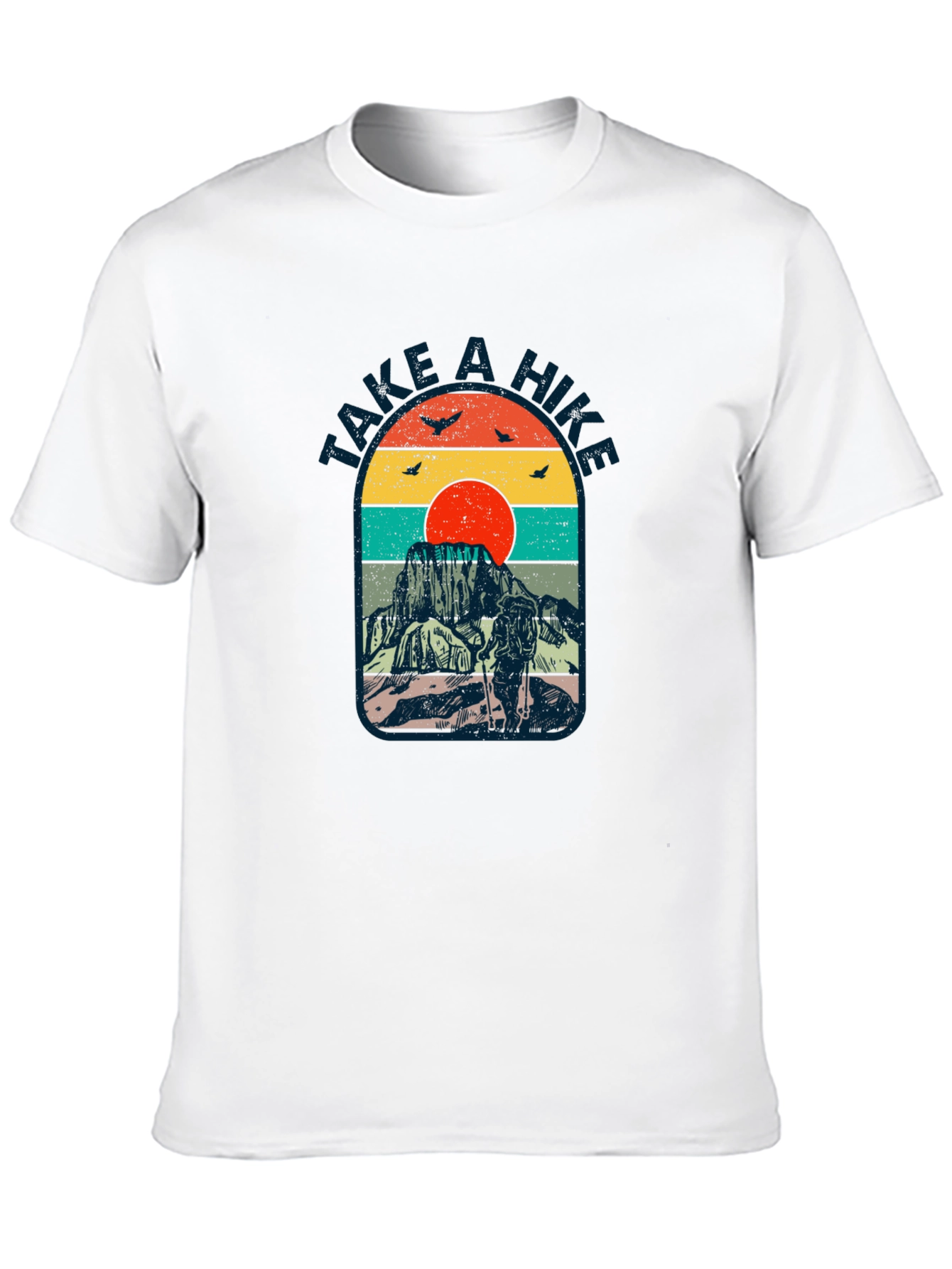 Black Retro "Take a Hike" Graphic T-Shirt view 10
