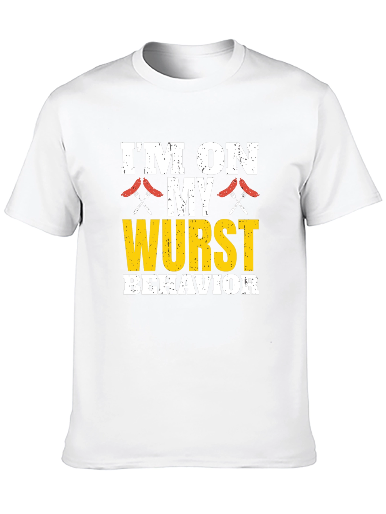 Black I'm on My Wurst Behavior Funny BBQ Graphic T-Shirt view 10