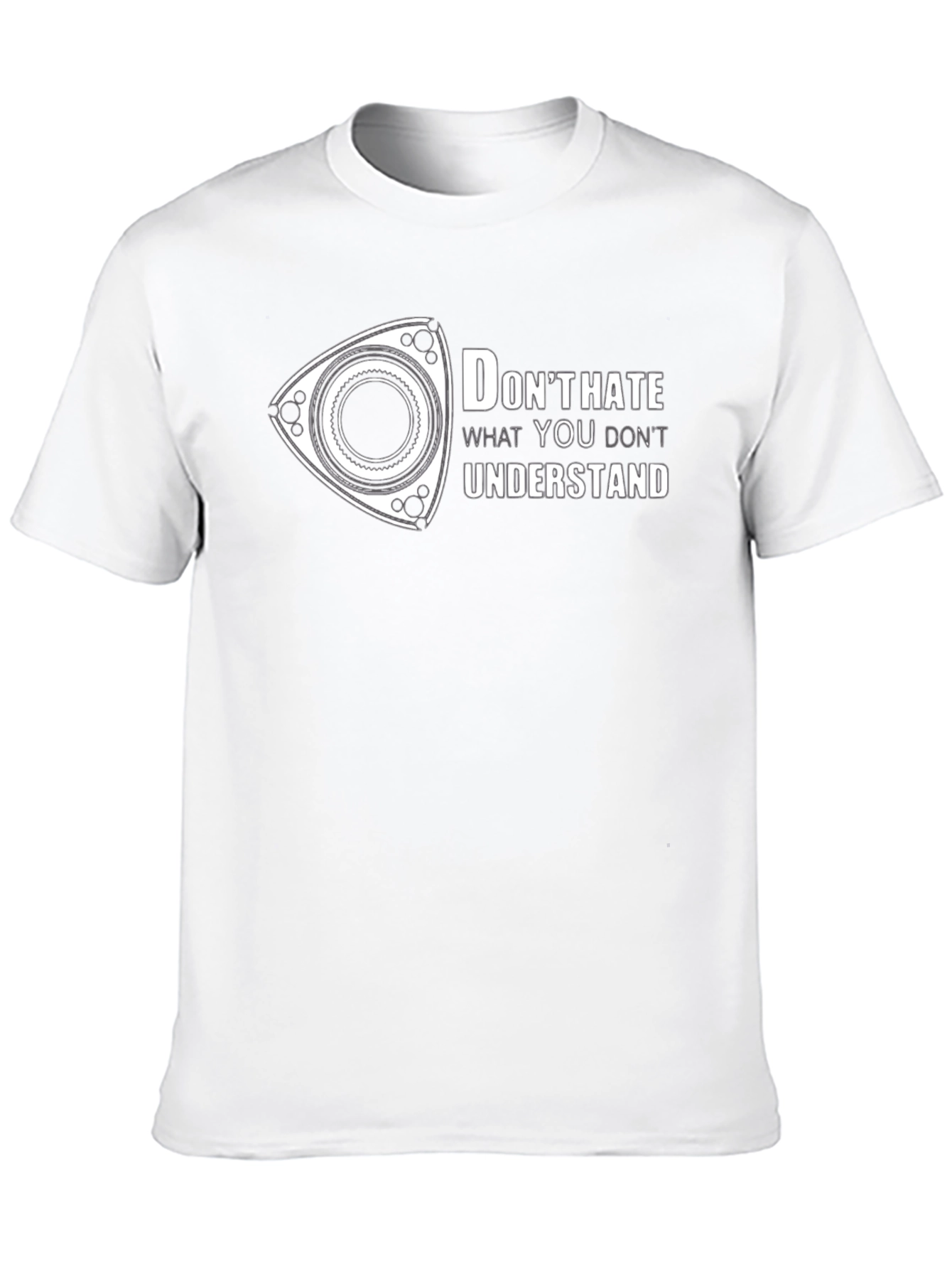 Black Rotary Engine "Don't Hate" Graphic T-Shirt view 10