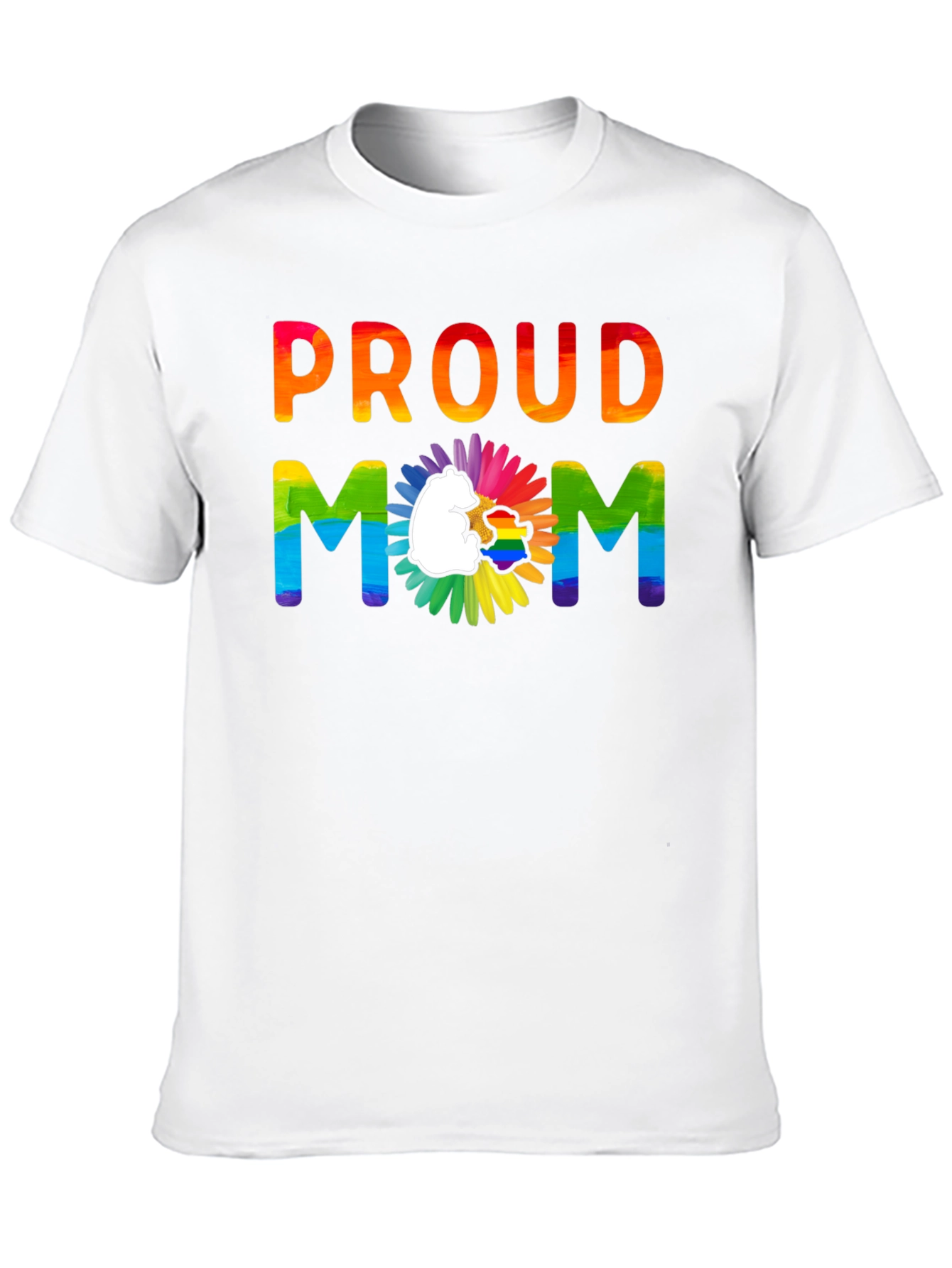 Black Proud Mom LGBTQ+ Pride T-Shirt view 10