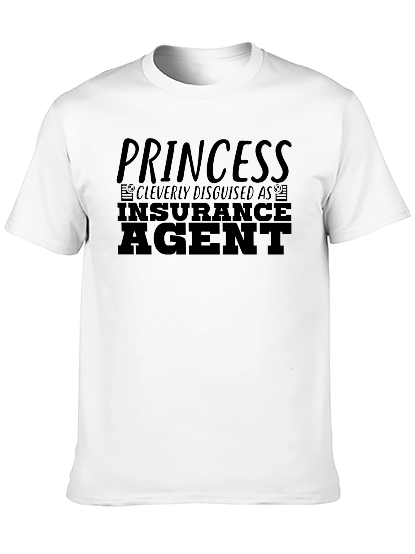 Black Princess Insurance Agent Black T-Shirt view 10