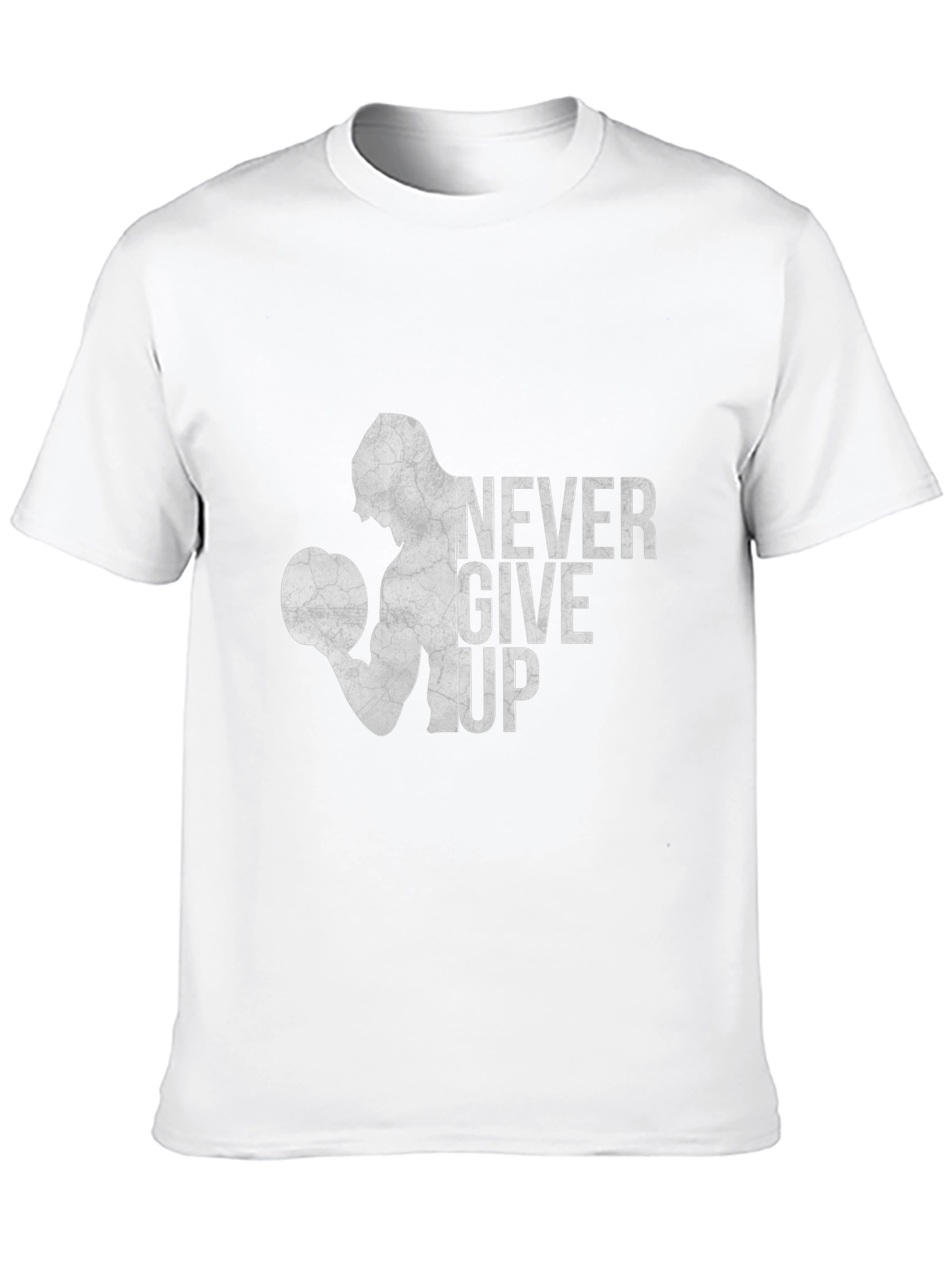 Black Never Give Up Graphic Tee view 10
