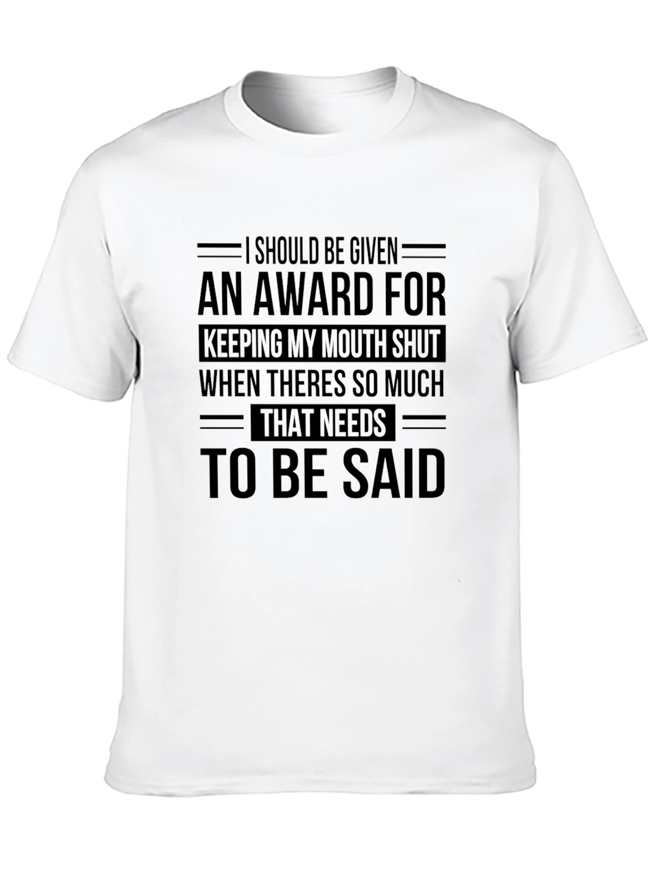 Black Award-Worthy Silence Tee - Funny Graphic T-Shirt view 10