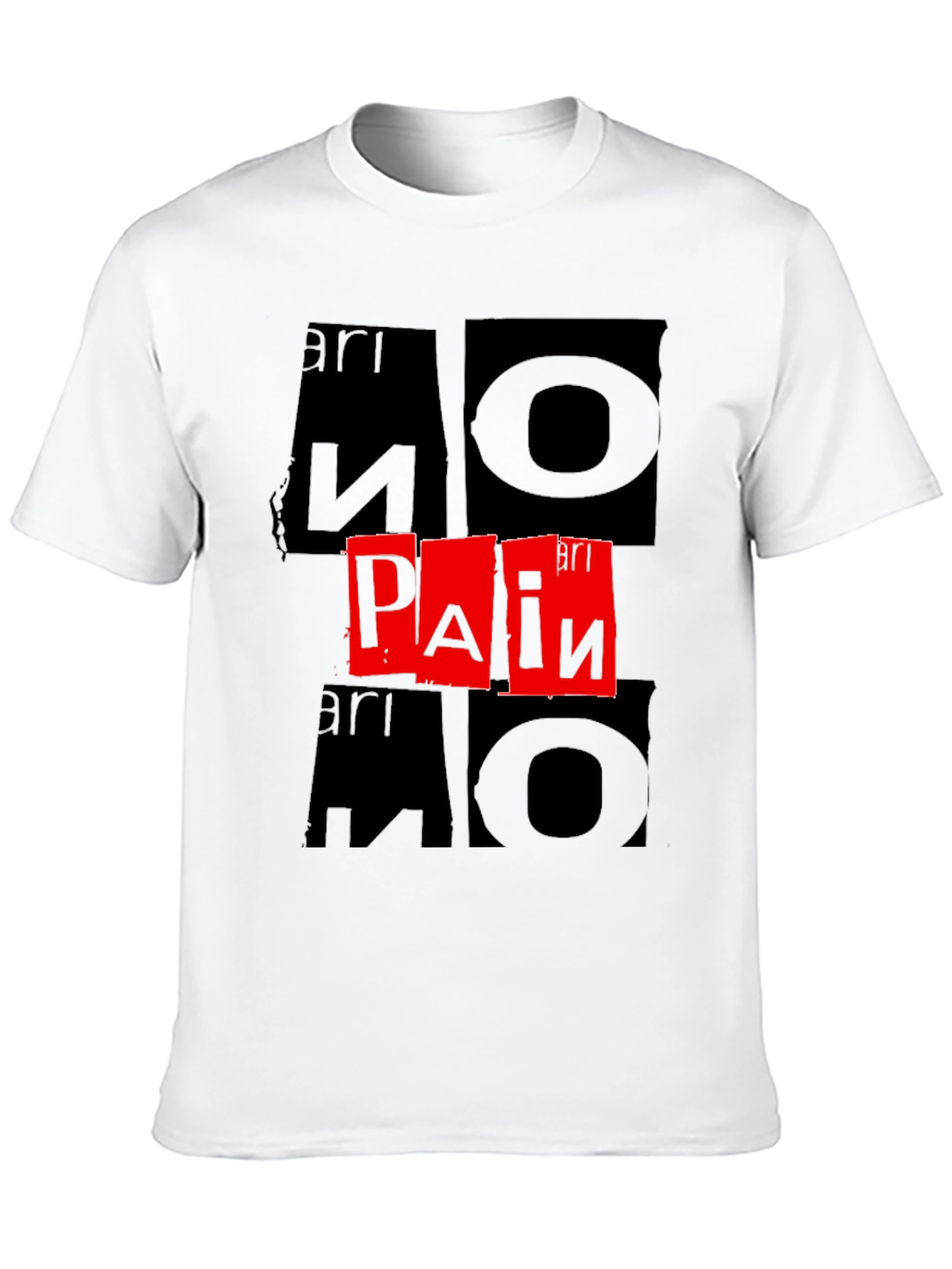 Black No Pain T-Shirt - Bold Graphic Print view 10