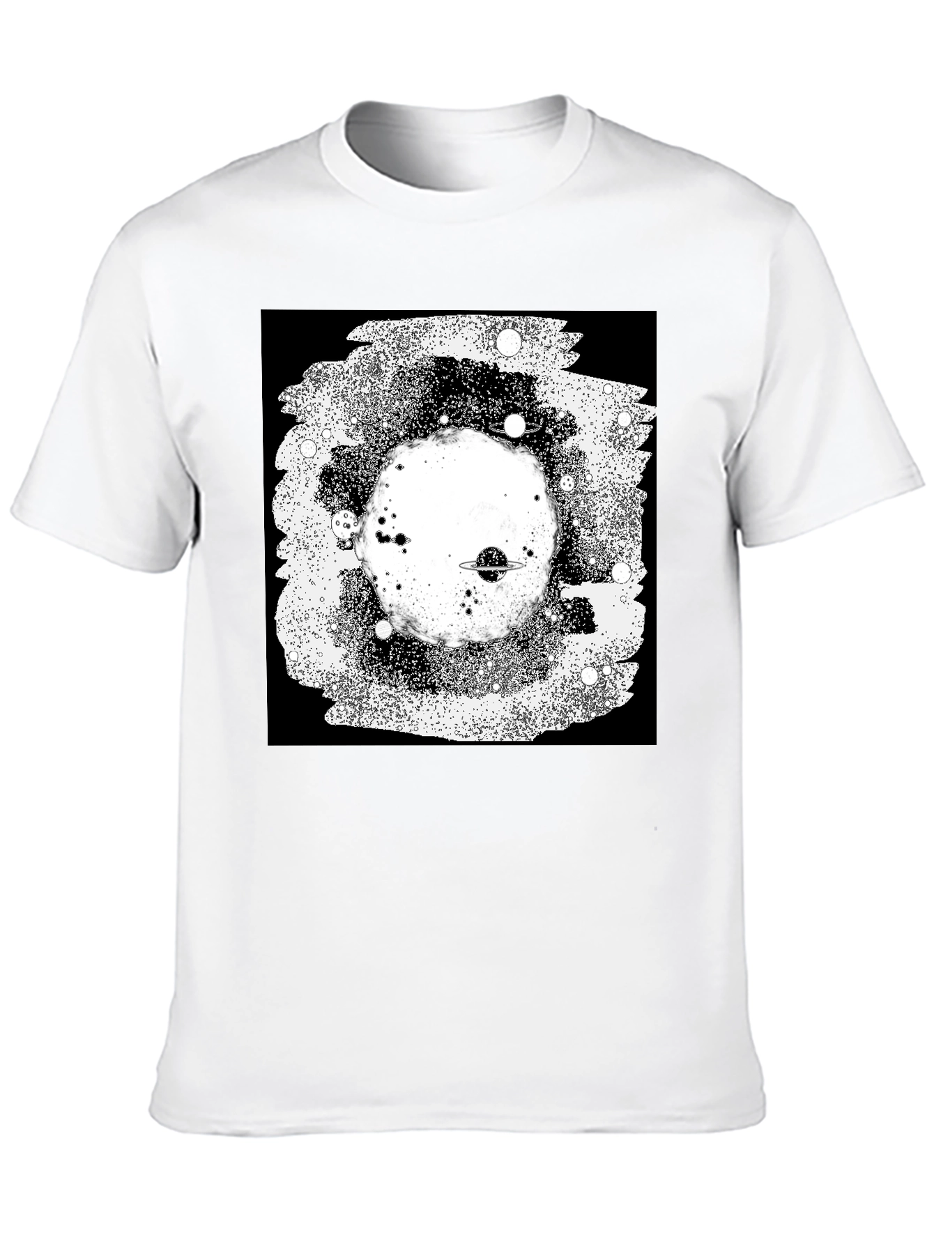 Black Cosmic Black T-Shirt - Galaxy Design view 10