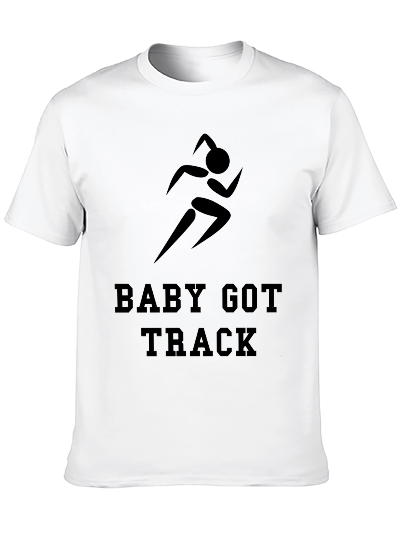 Black Baby Got Track T-Shirt - Funny Running Tee view 10