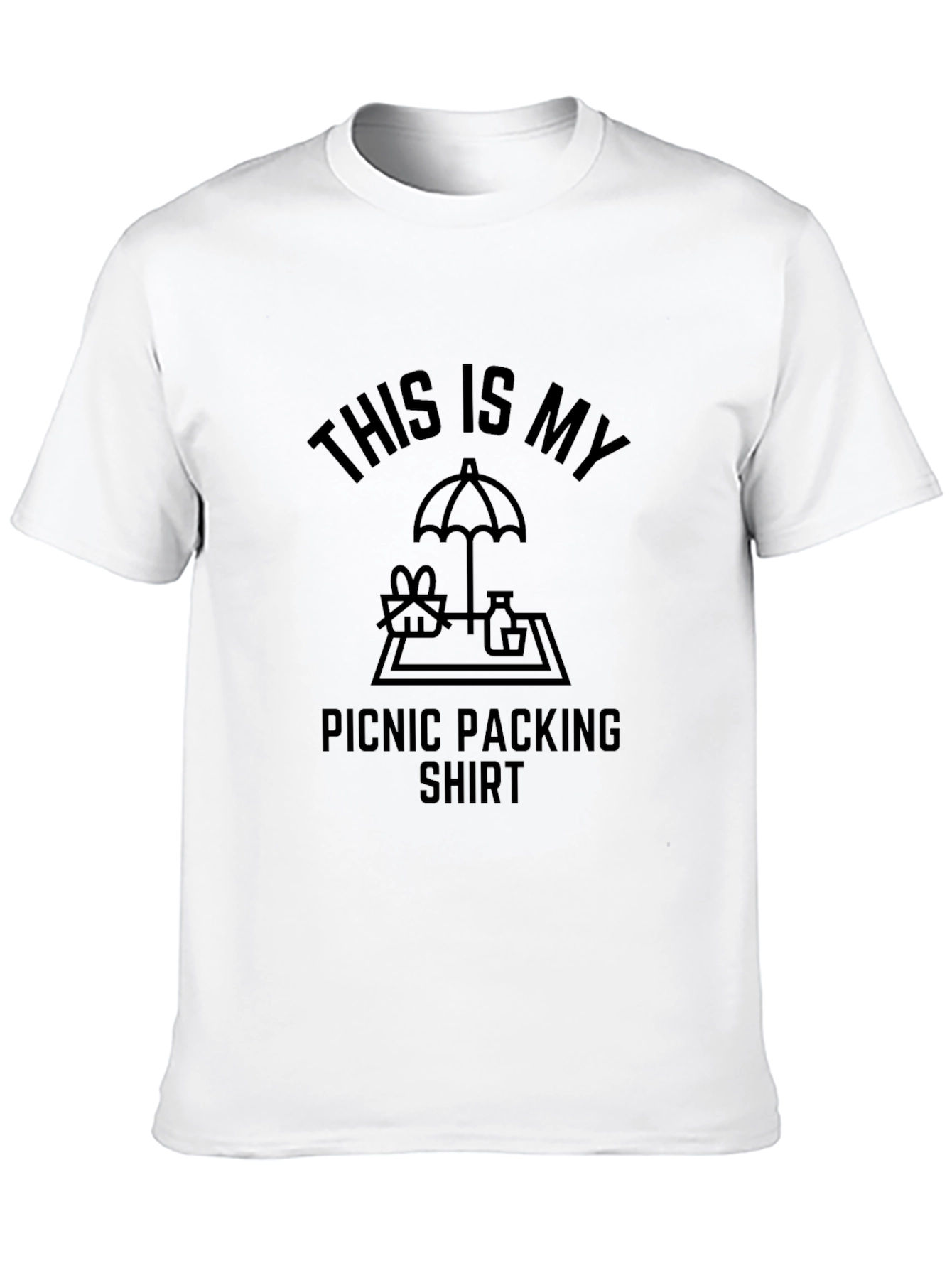 Black Picnic Packing Shirt - Black Graphic Tee for Outdoor Enthusiasts view 10