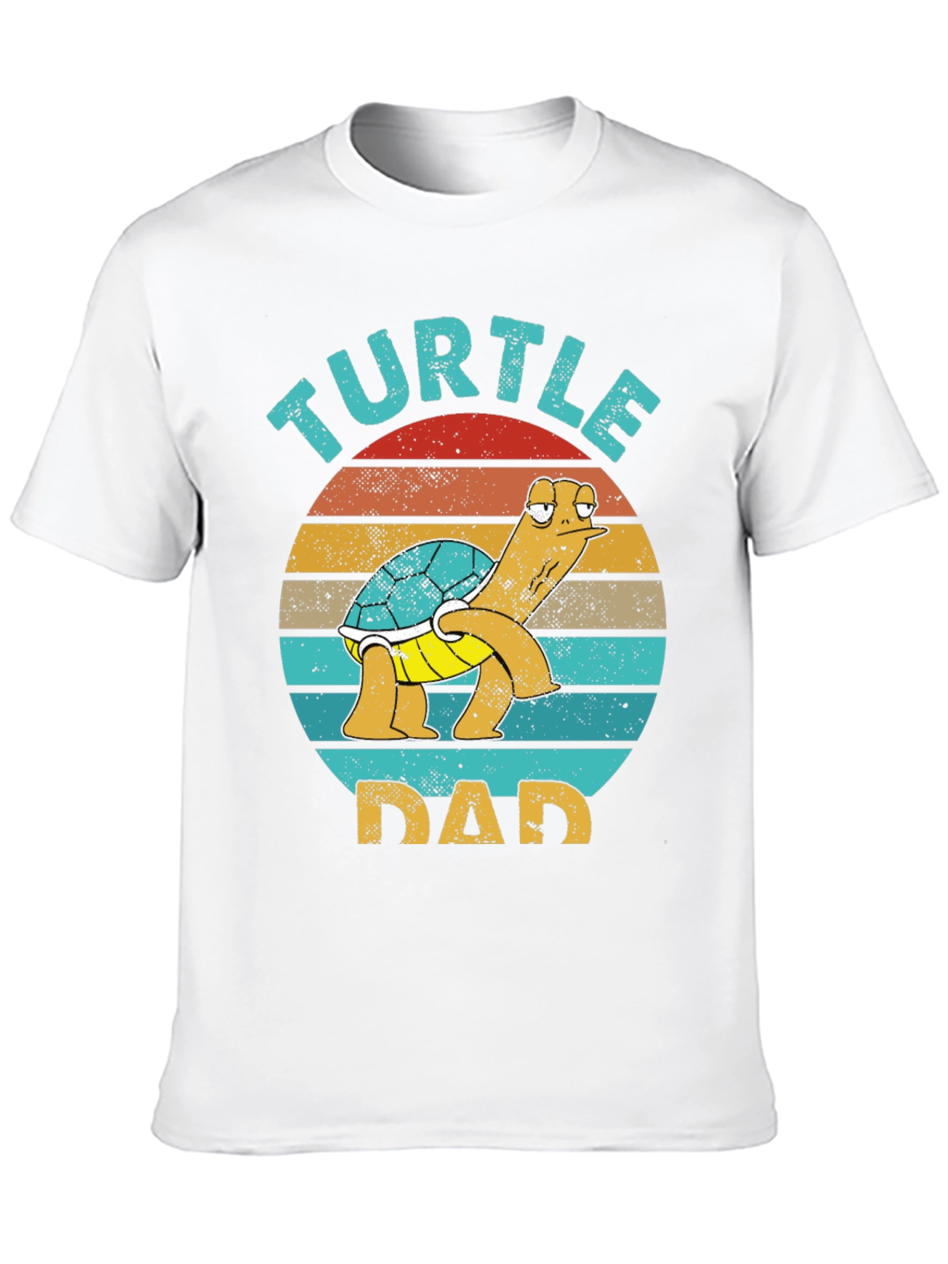 Black Turtle Dad Graphic Tee - Fun Father's Day T-Shirt view 10