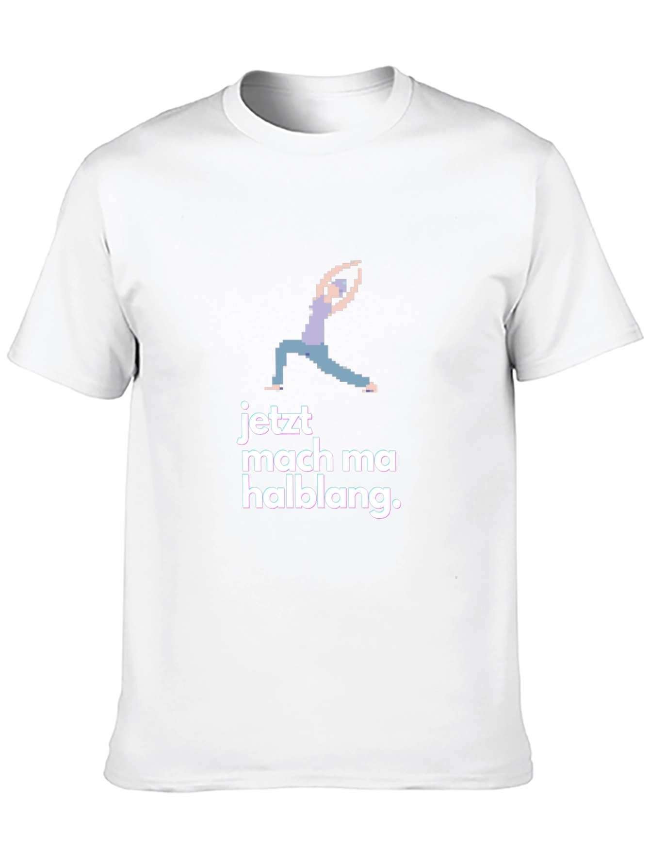 Black Yoga Pixel Art Black T-Shirt - Jetzt Mach Ma Halblang view 10