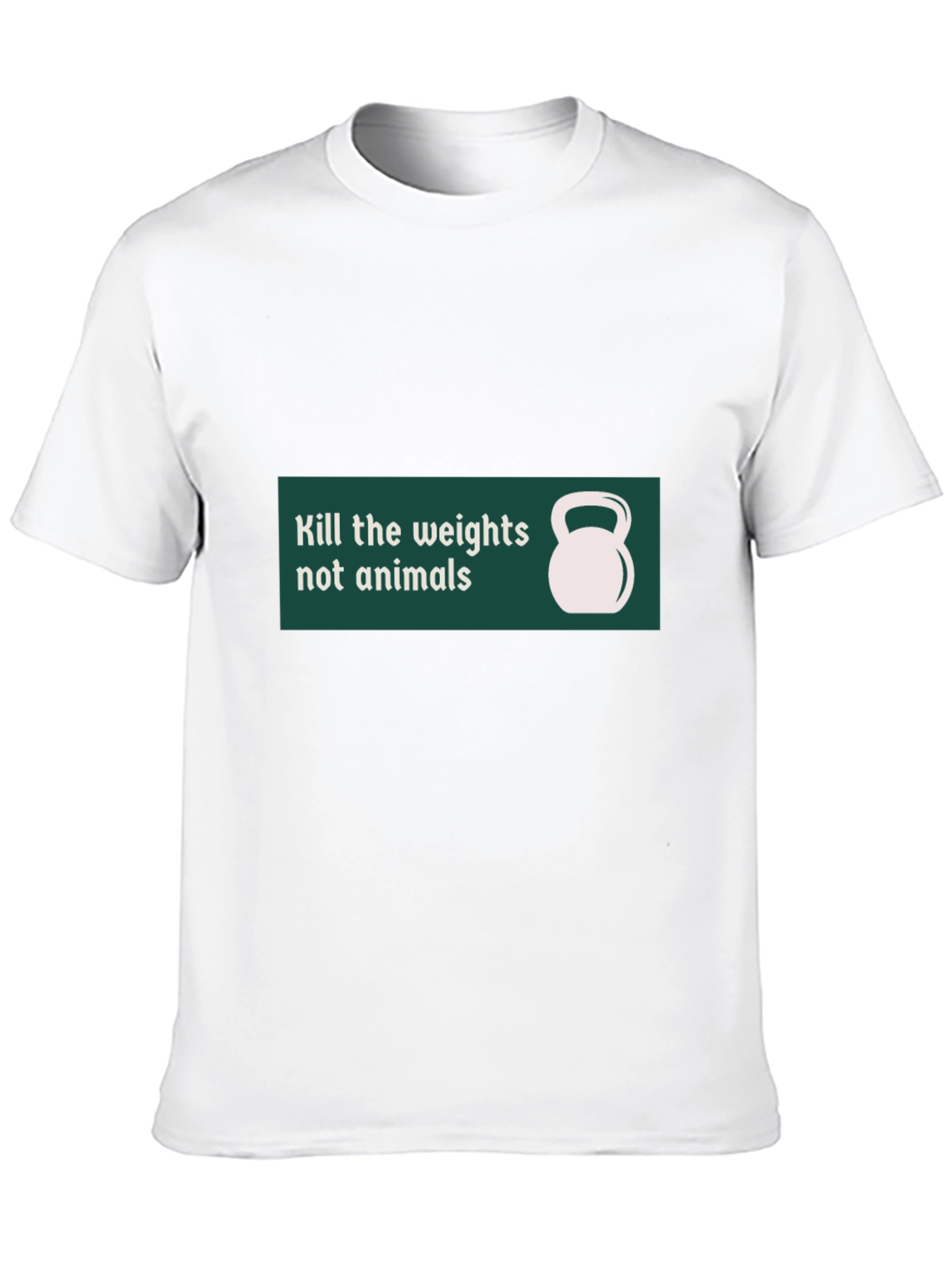 Black Vegan Workout T-Shirt - Kill the Weights, Not Animals view 10