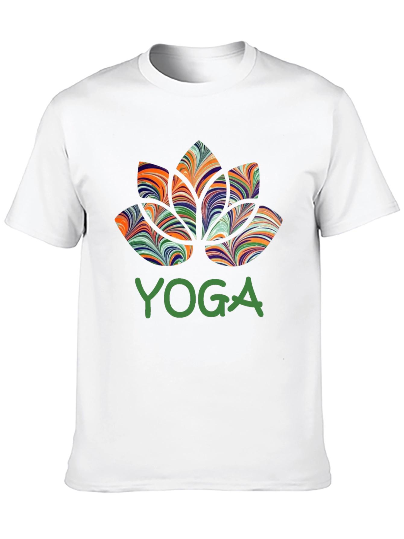 Black Yoga Lotus Flower Graphic T-Shirt view 10