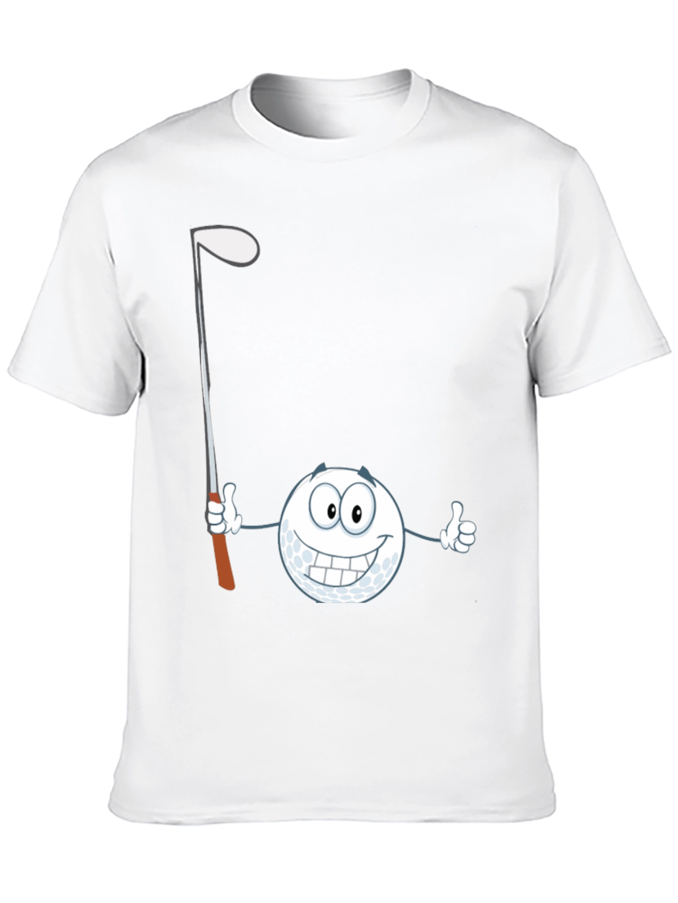 Black Golf Ball Cartoon T-Shirt - Funny Golfer Tee view 10