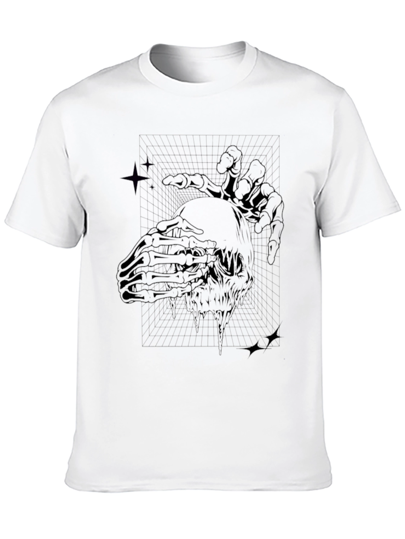 Black Abstract Graphic Print Black T-Shirt view 10