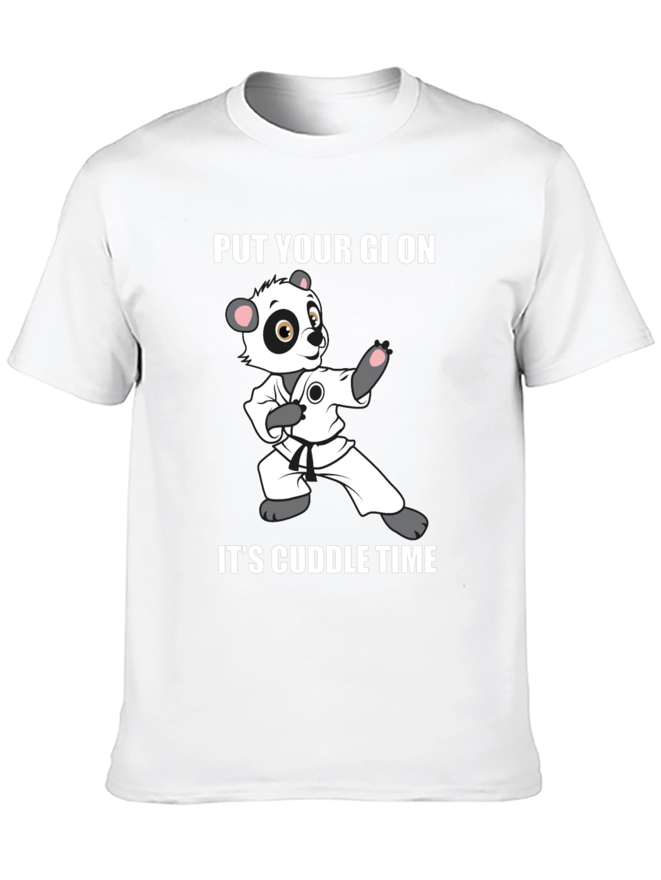 Black Panda Karate Cuddle Time T-Shirt view 10