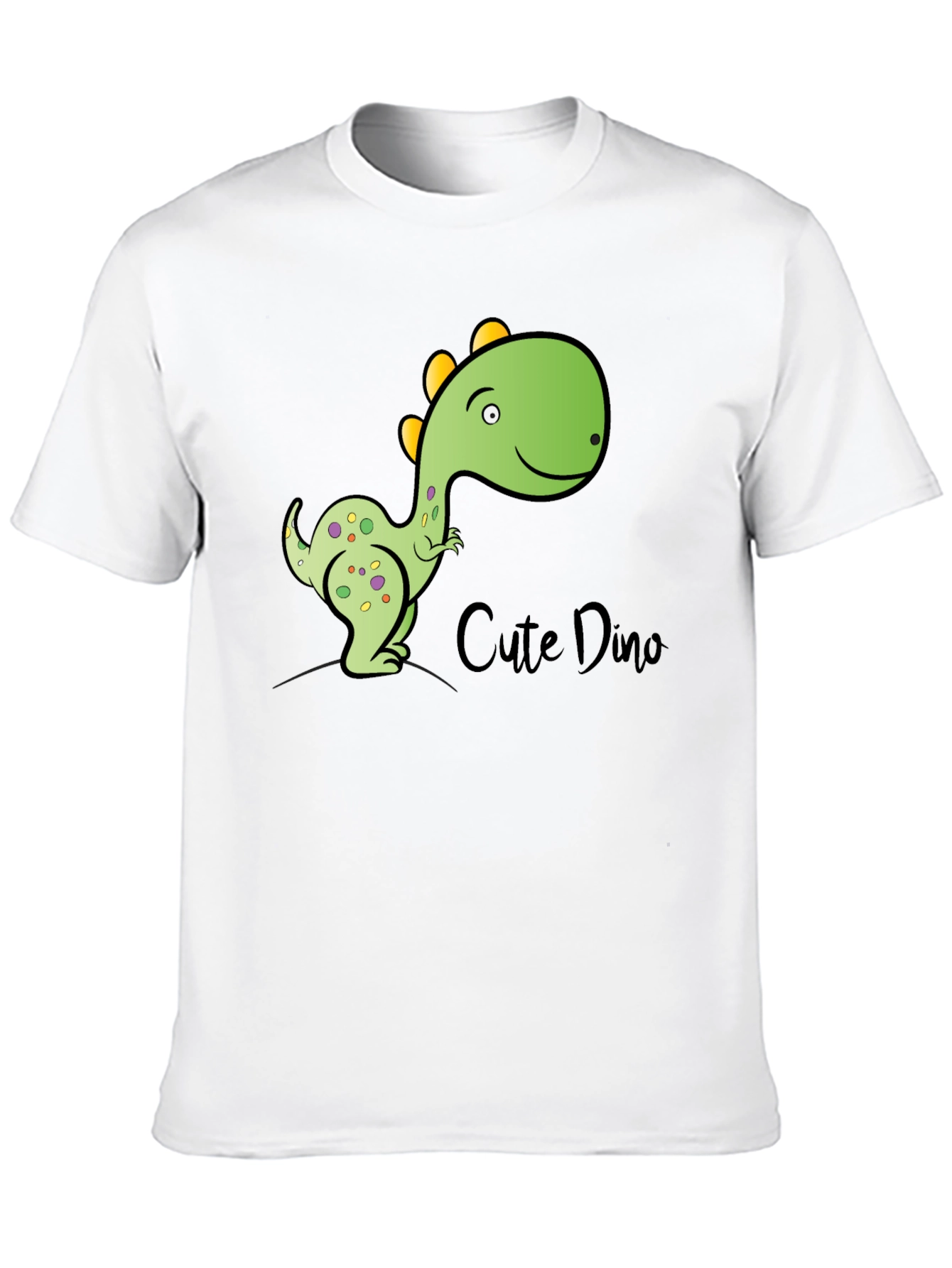 Black Cute Dino T-Shirt - Black Cotton Blend view 10