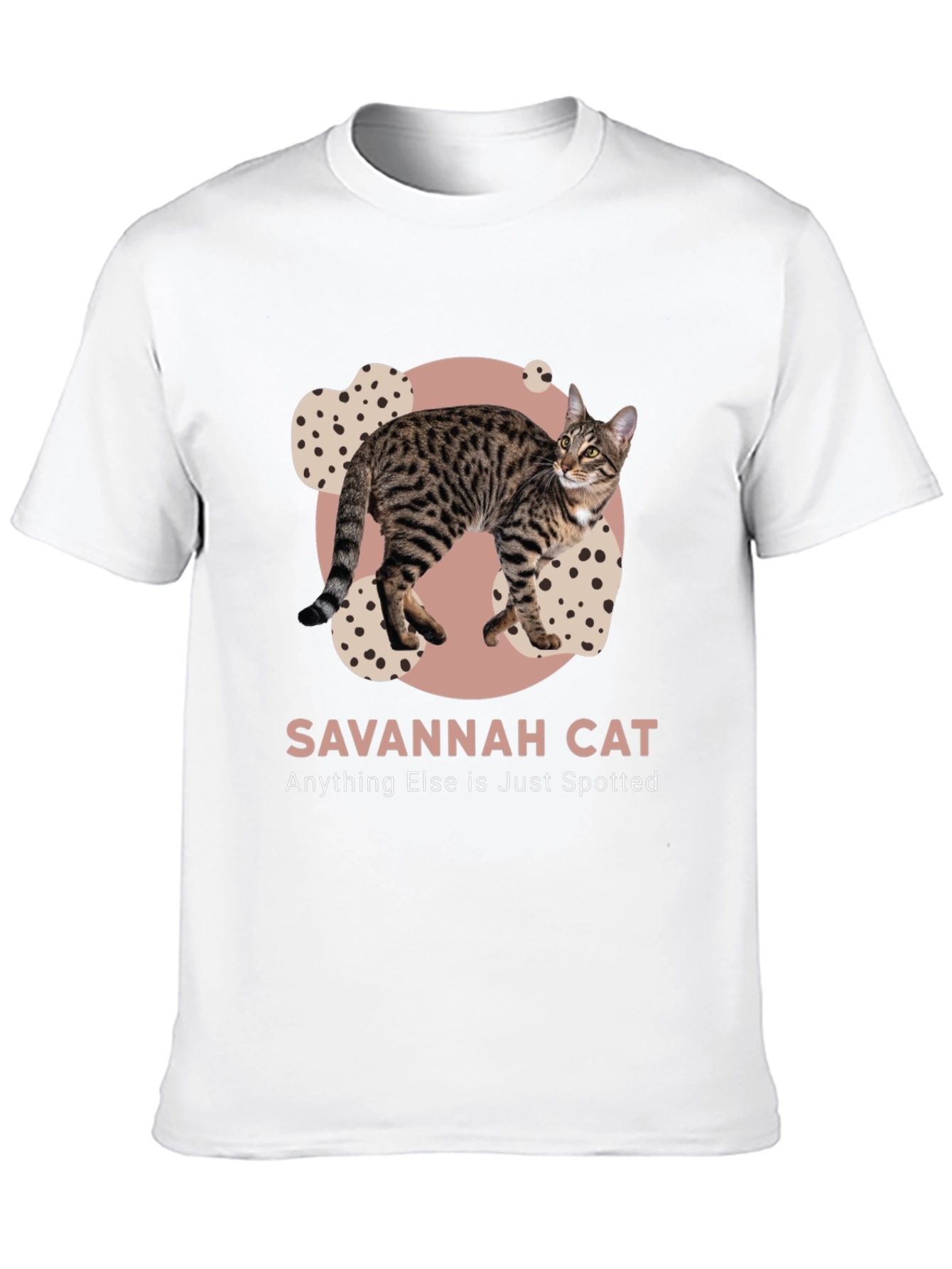 Black Savannah Cat Spotted T-Shirt - Unique Design view 10
