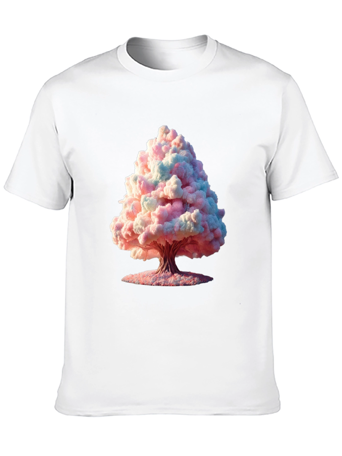Black Cotton Candy Tree Graphic Black Tee view 10