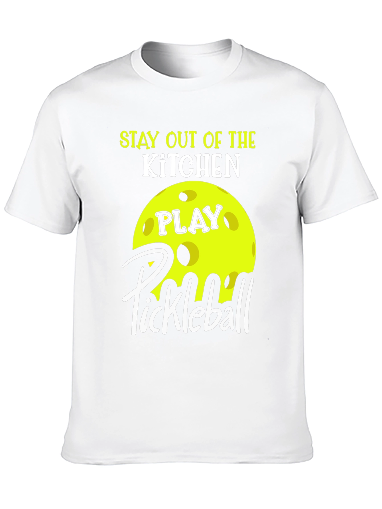 Black Stay Out of the Kitchen Pickleball T-Shirt view 10