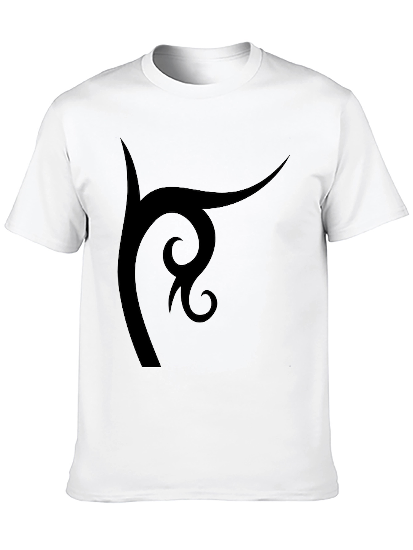 Black Tribal Design Black T-Shirt view 10