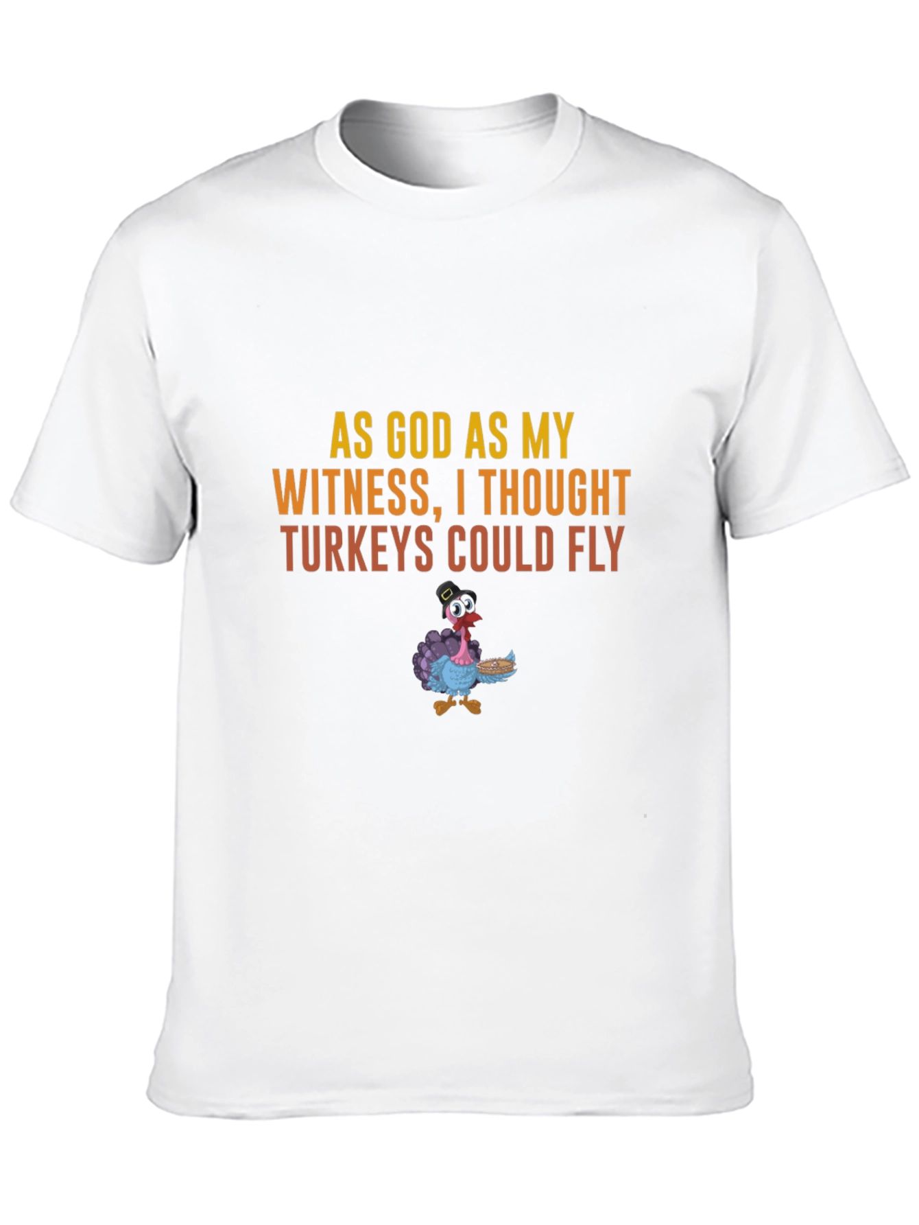 Black Funny Thanksgiving Turkey Graphic T-Shirt view 10