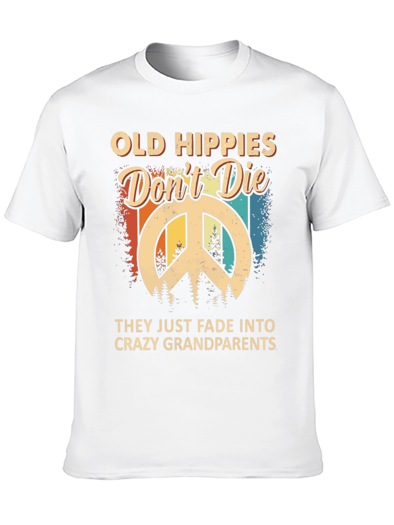 Black Old Hippies Don't Die T-Shirt view 10