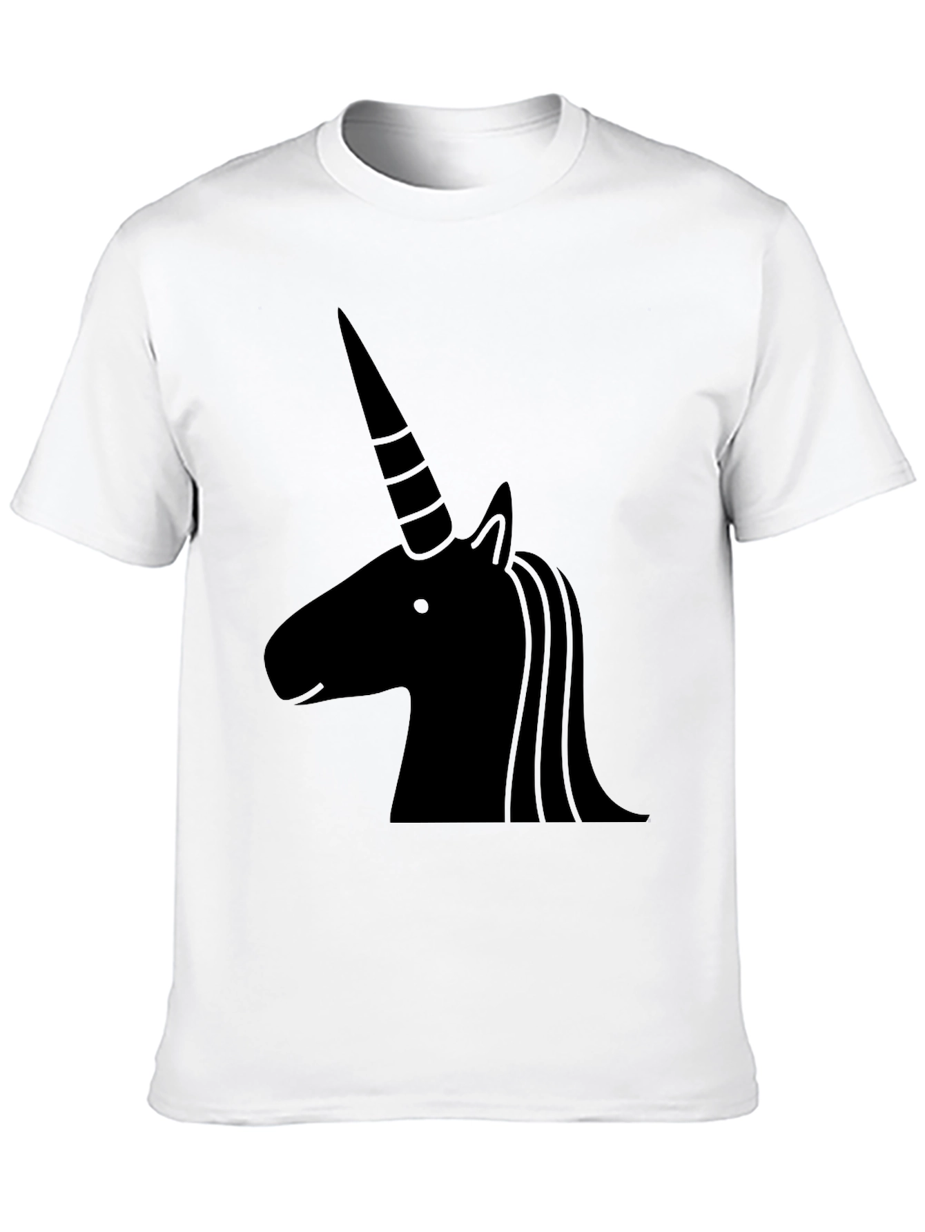 Black Unicorn Silhouette Black T-Shirt view 10