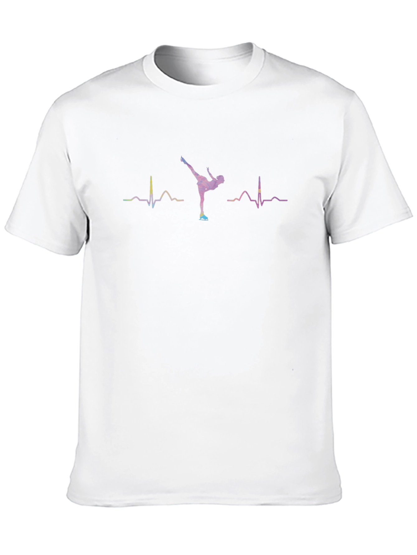 Black Ice Skating Heartbeat T-Shirt - Passion on Display view 10