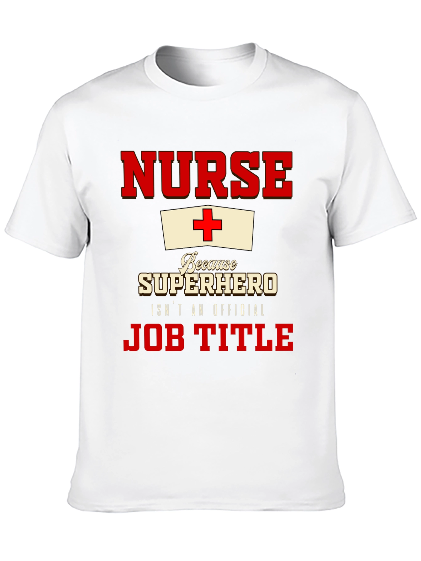 Black Nurse Superhero T-Shirt - Official Job Title view 10