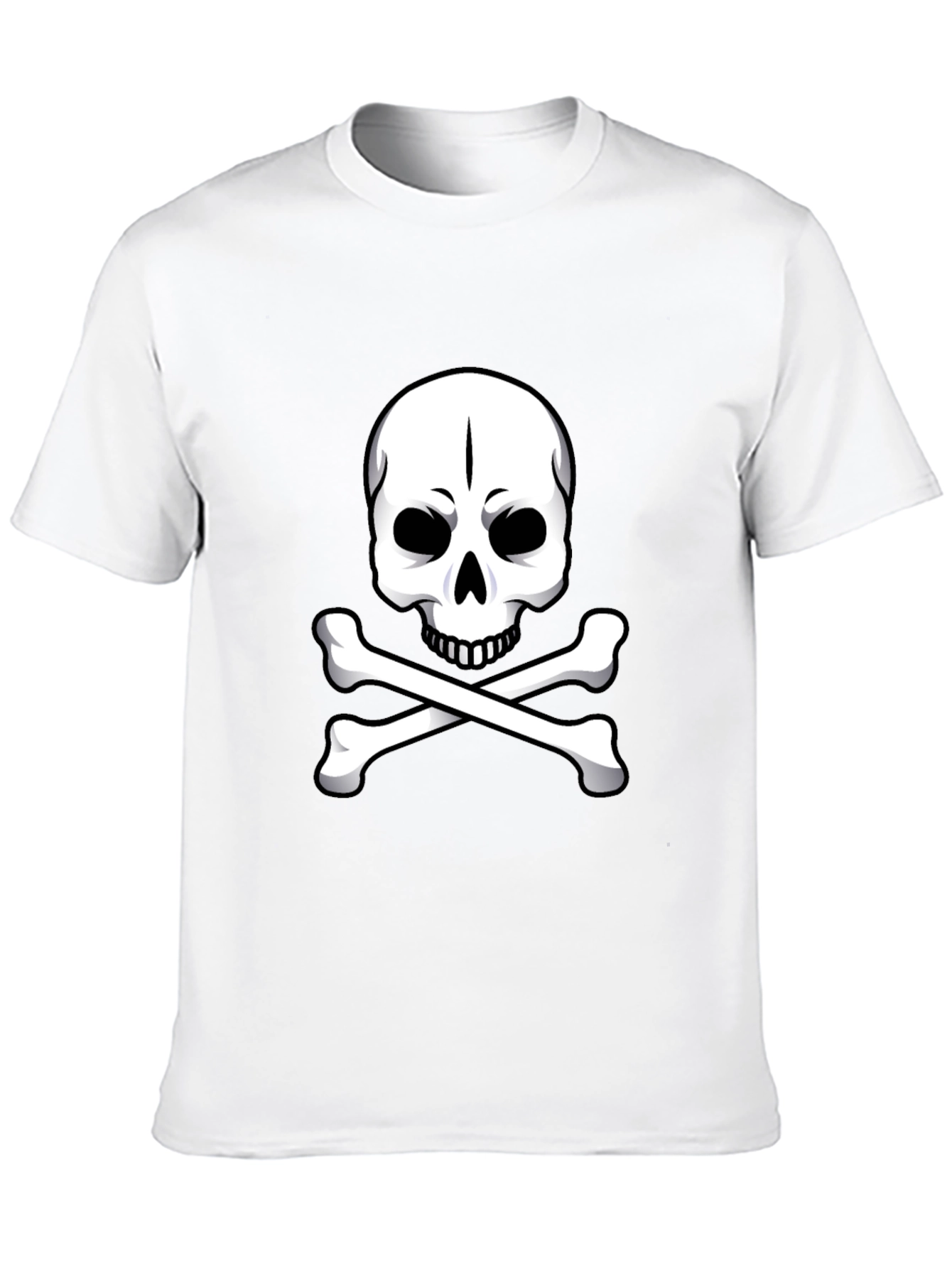 Black Skull & Crossbones Graphic Tee - Pirate Style! view 10