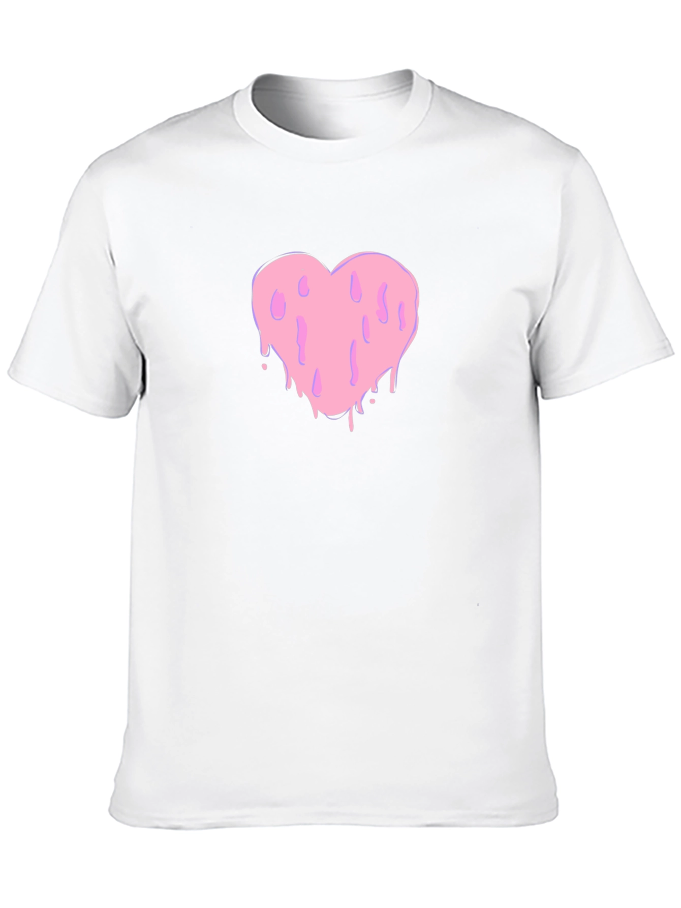 Black Melting Heart Graphic Black Tee view 10