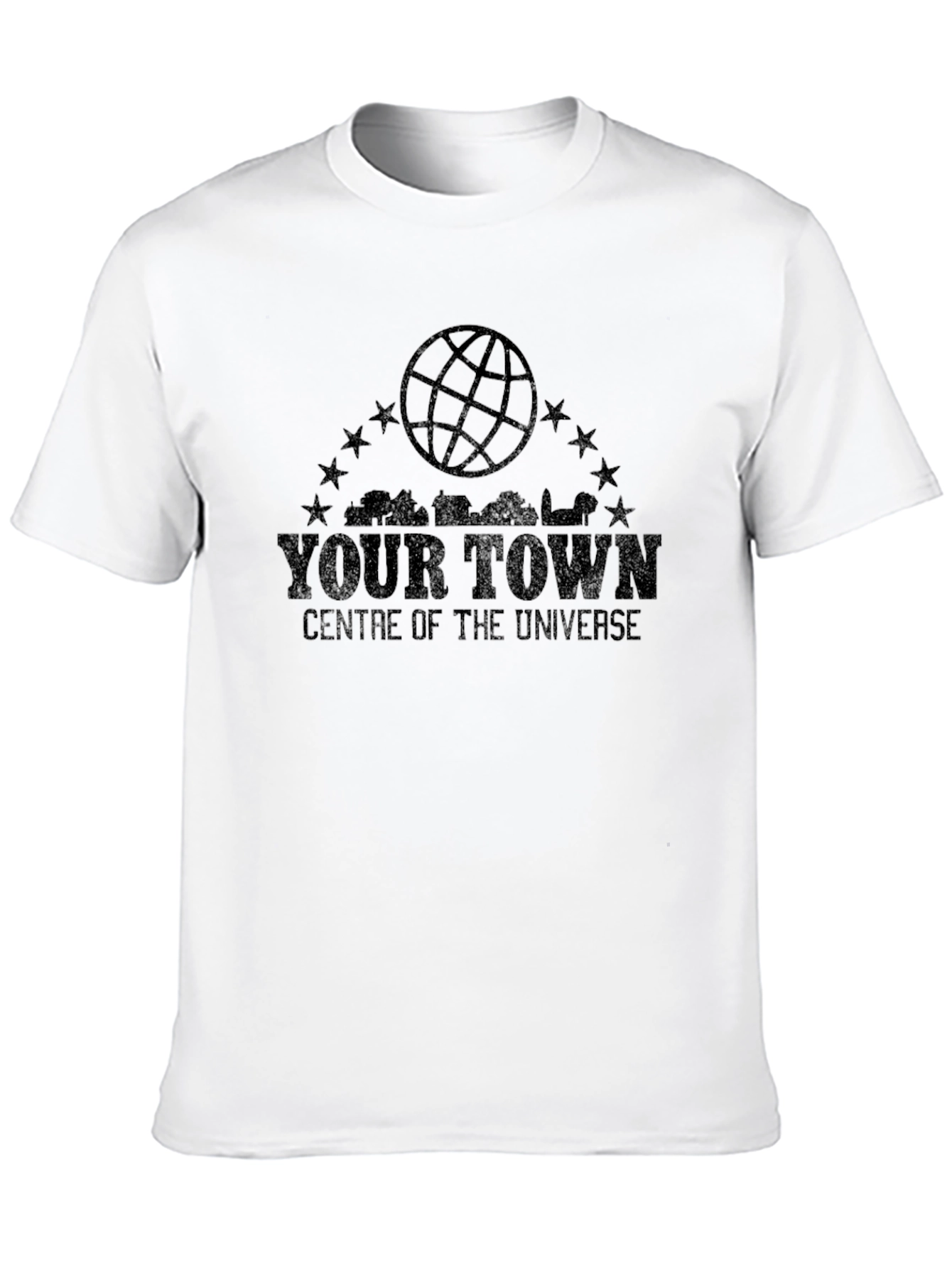 Black Your Town Centre of the Universe Graphic Tee view 10