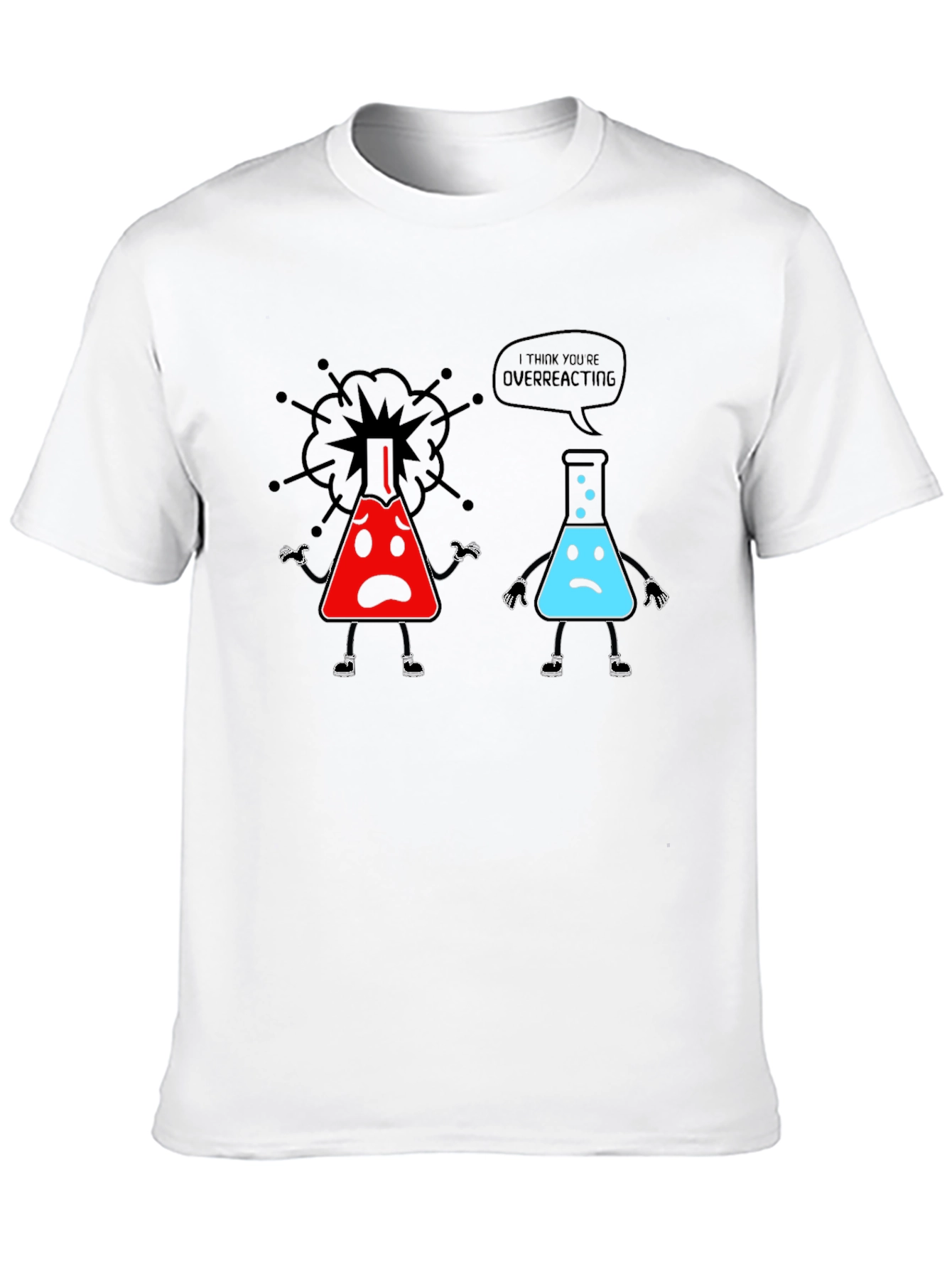 Black Overreacting Science T-Shirt view 10