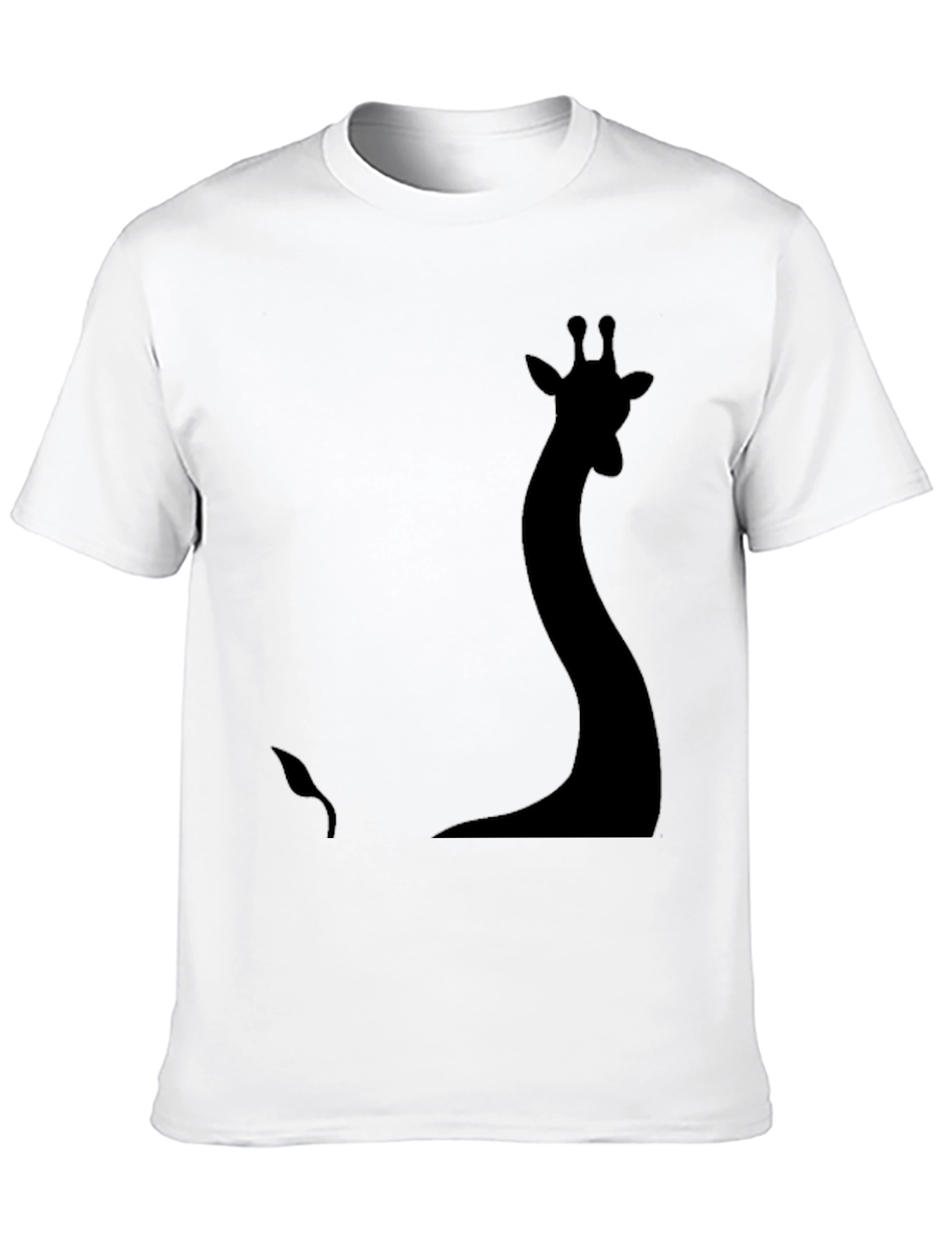 Black Silhouette Giraffe Graphic Tee - Black view 10