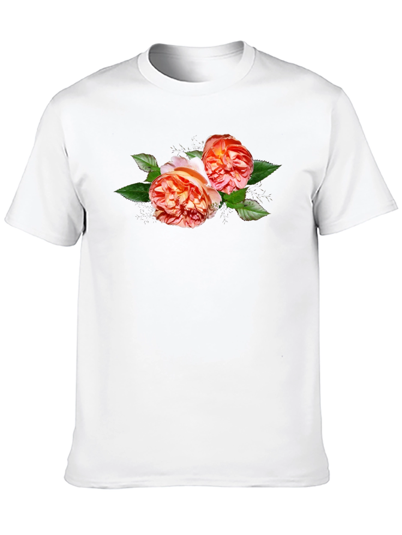 Black Floral Graphic Tee - Black Cotton T-Shirt view 10