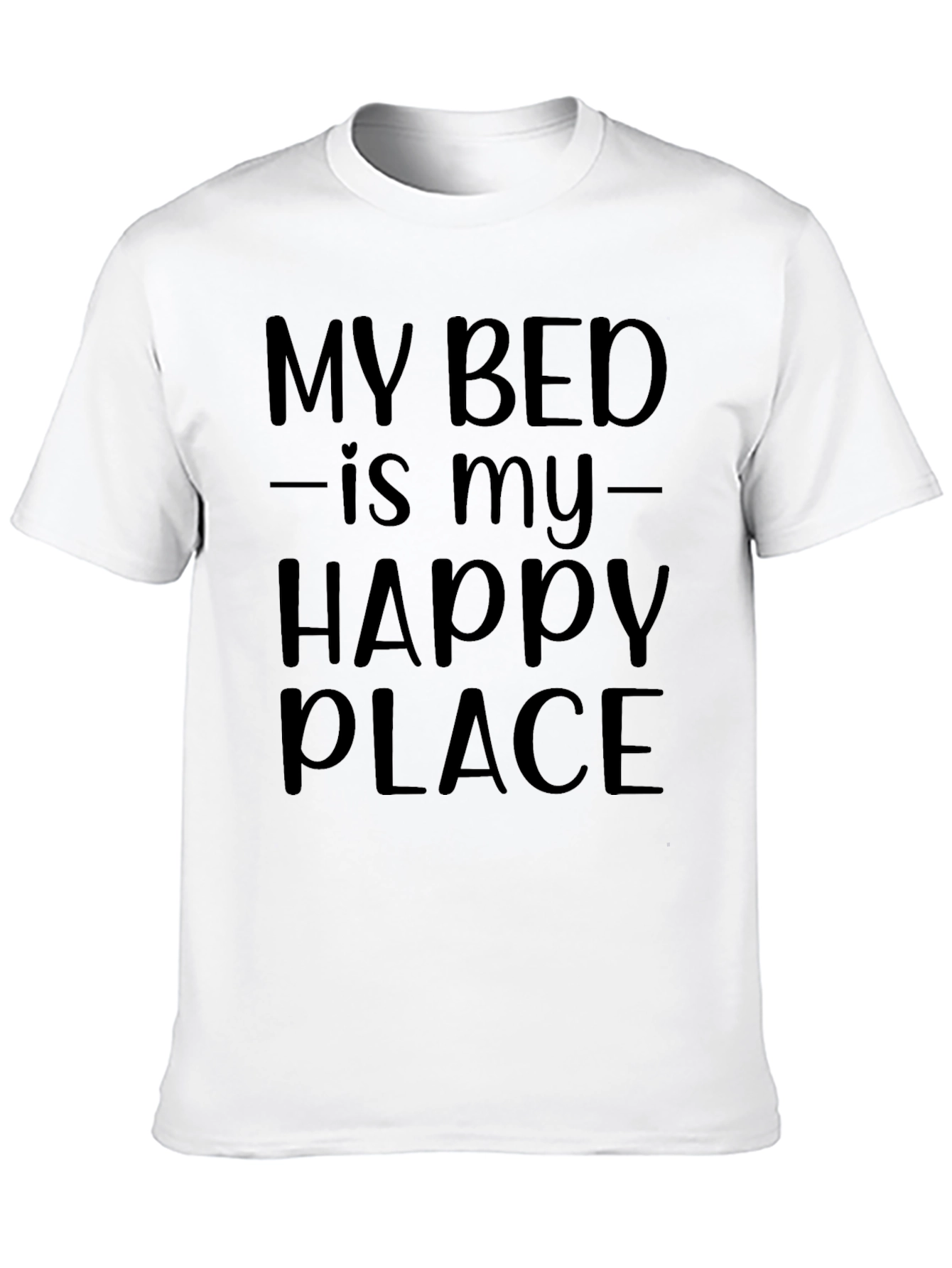 Black My Bed Is My Happy Place Graphic Tee view 10